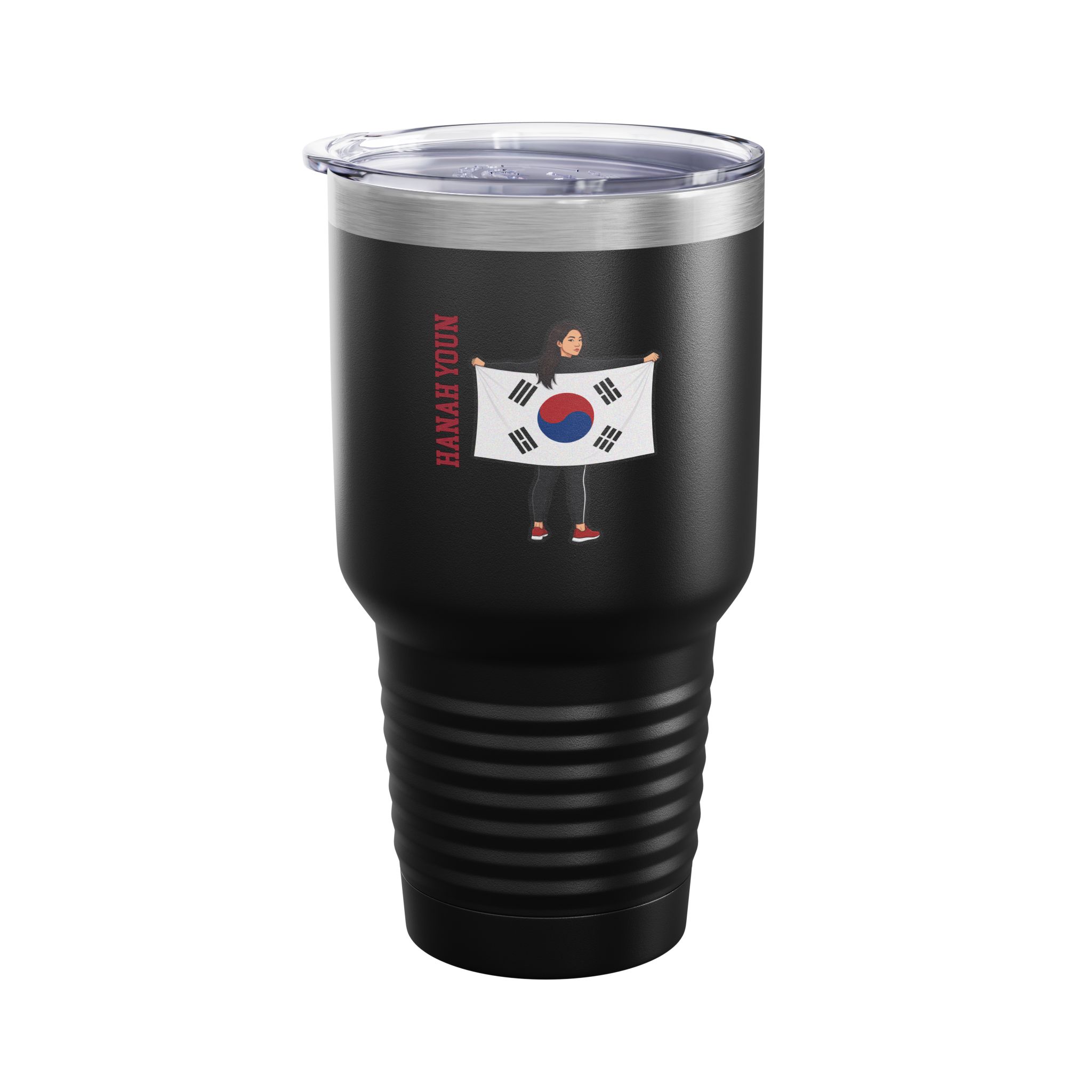 30oz Tumbler — character_name_vertical in Black