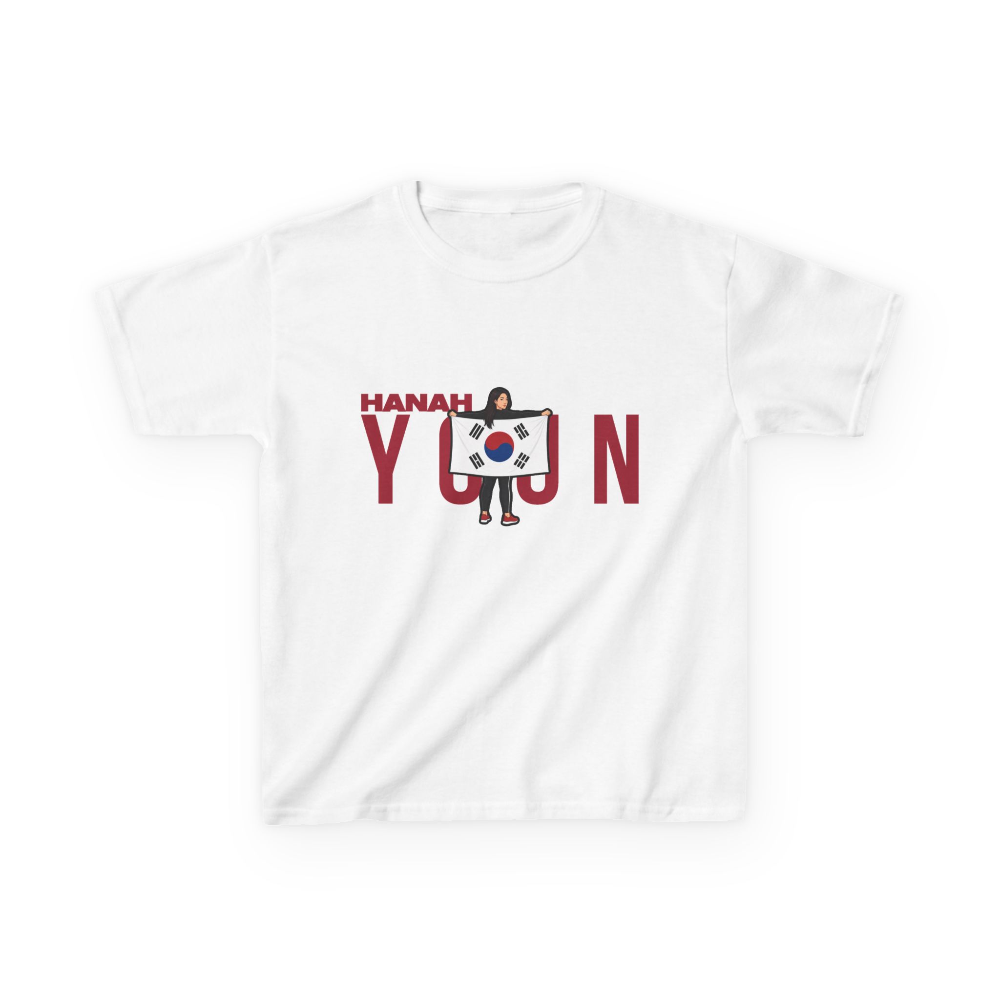 Youth Tee — character_player_name in White