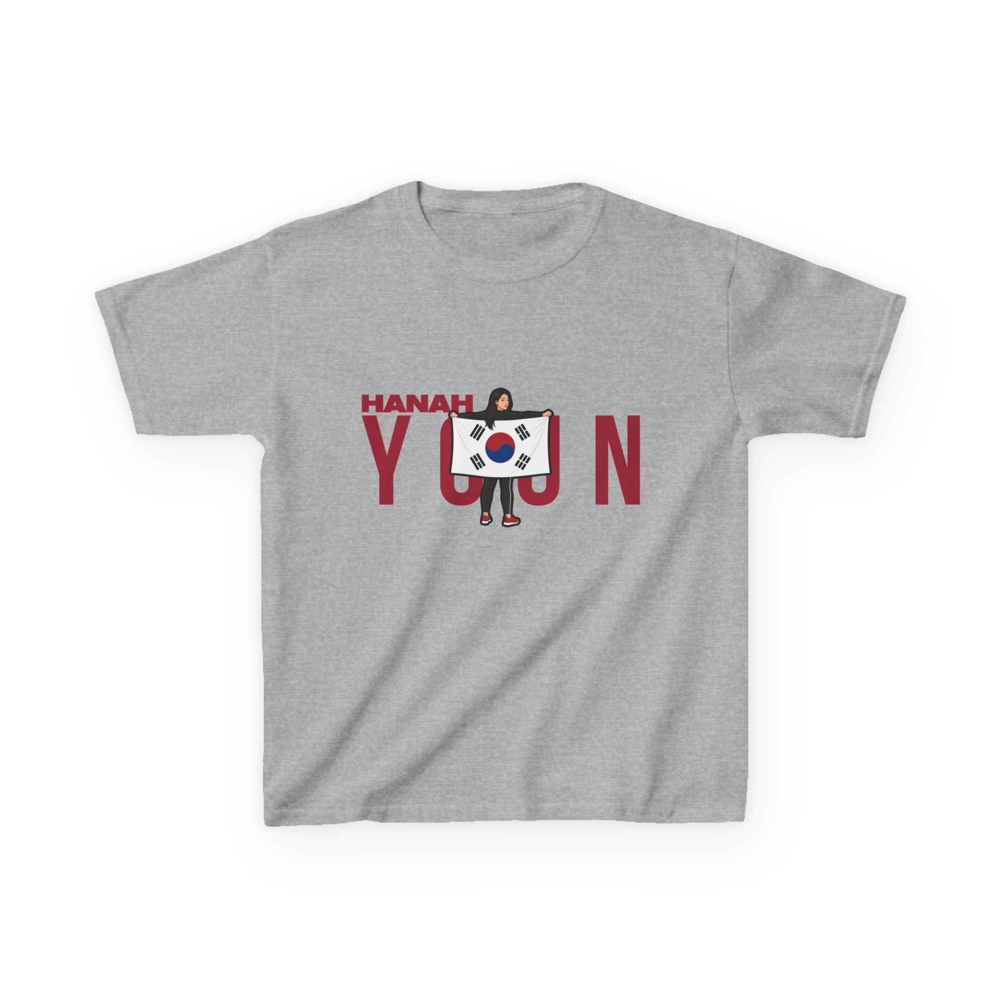 Youth Tee — character_player_name in Grey