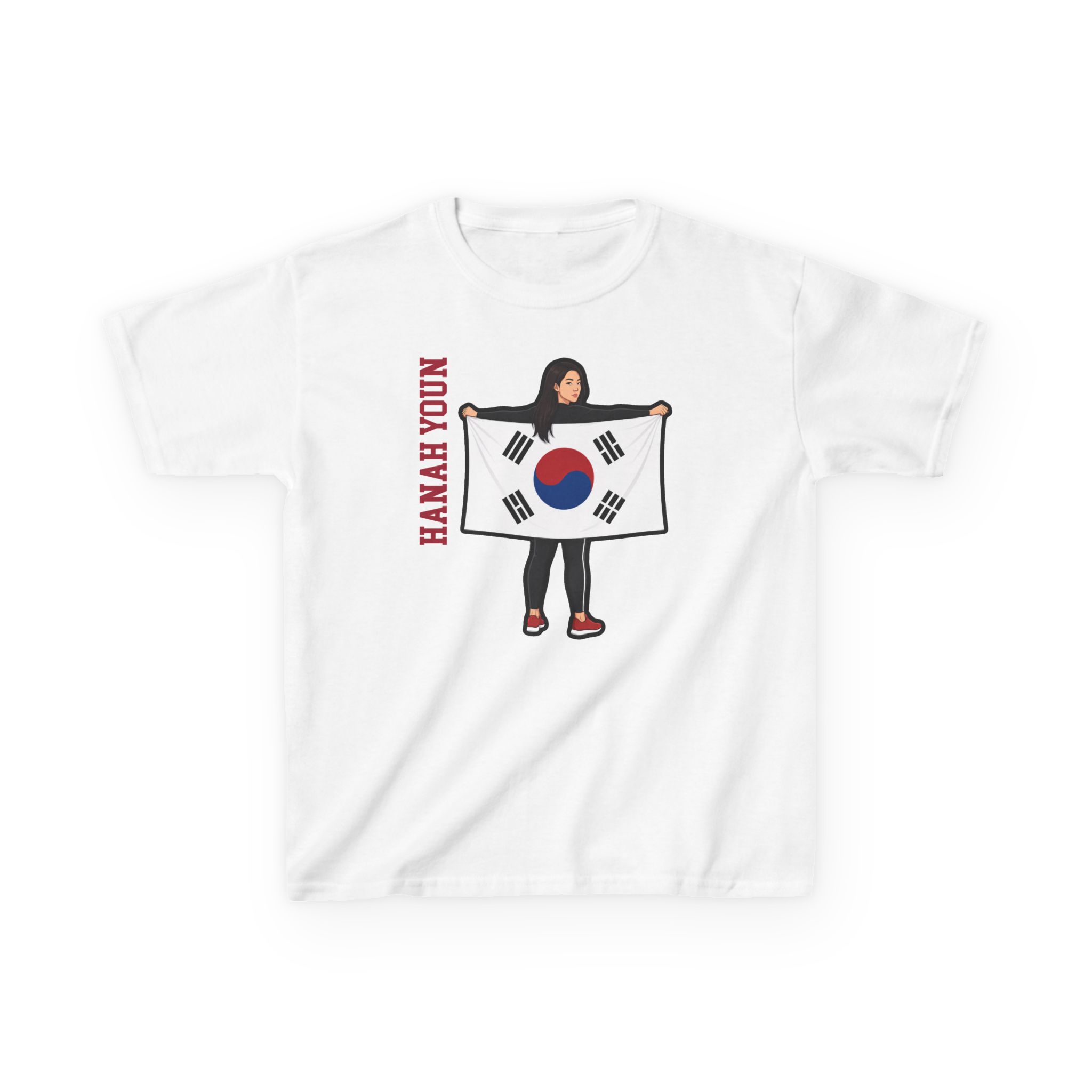 Youth Tee — character_name_vertical in White