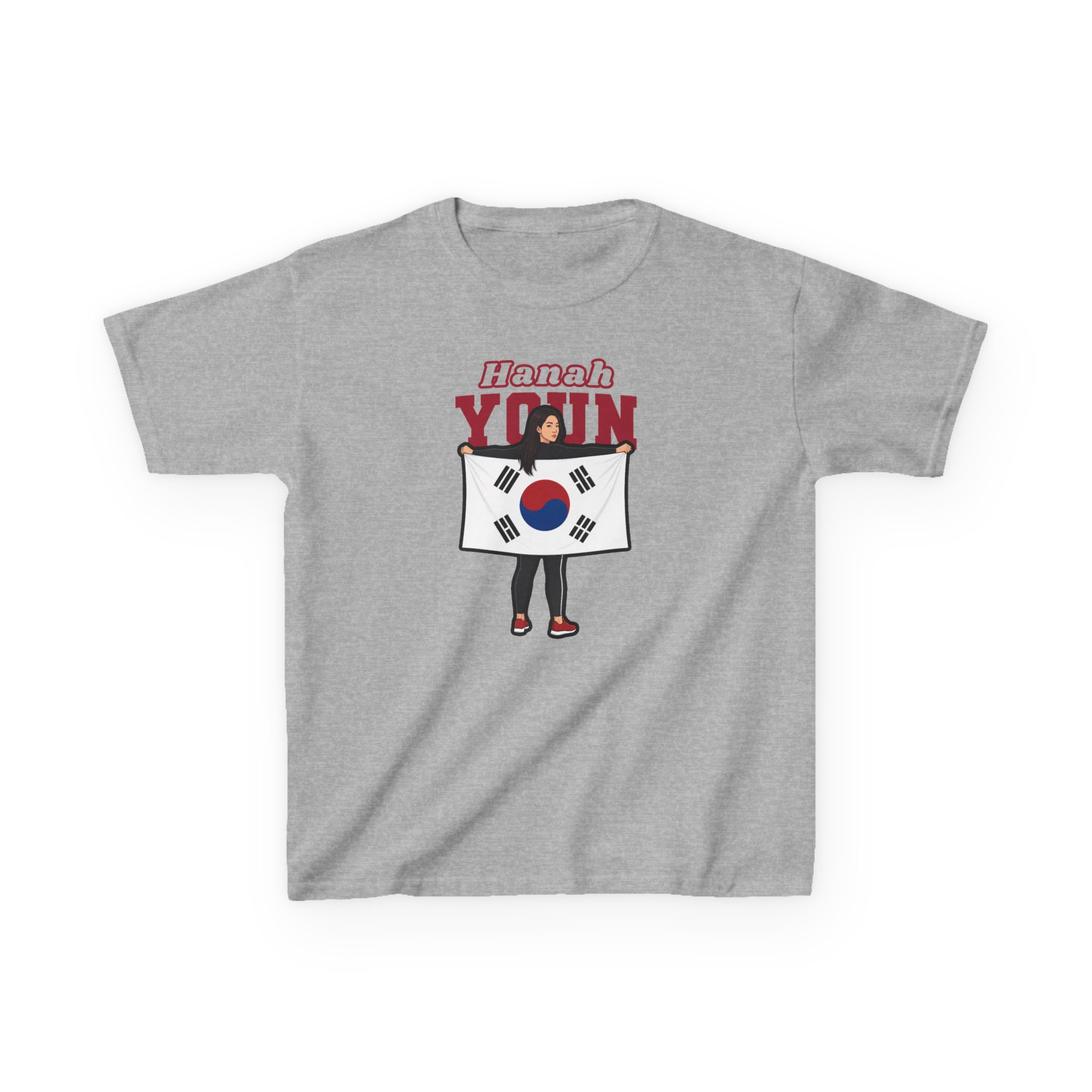 Youth Tee — character_name_arch in Grey