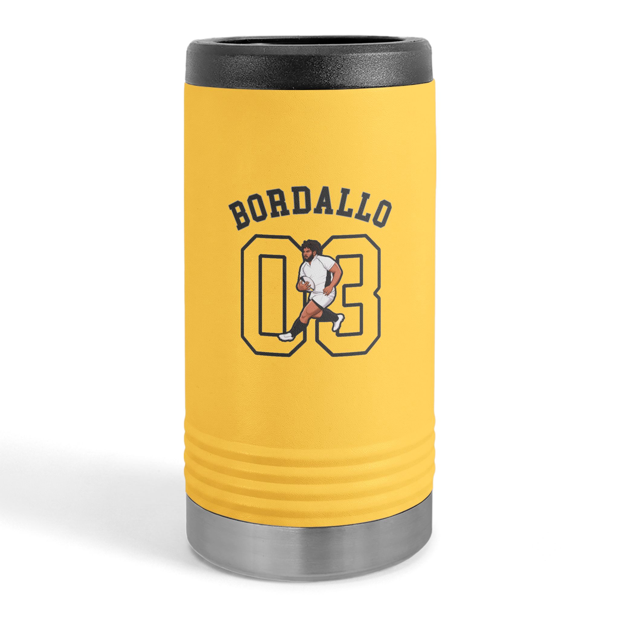 Slim Stainless Can Cooler — character_shirsey_arch in Yellow