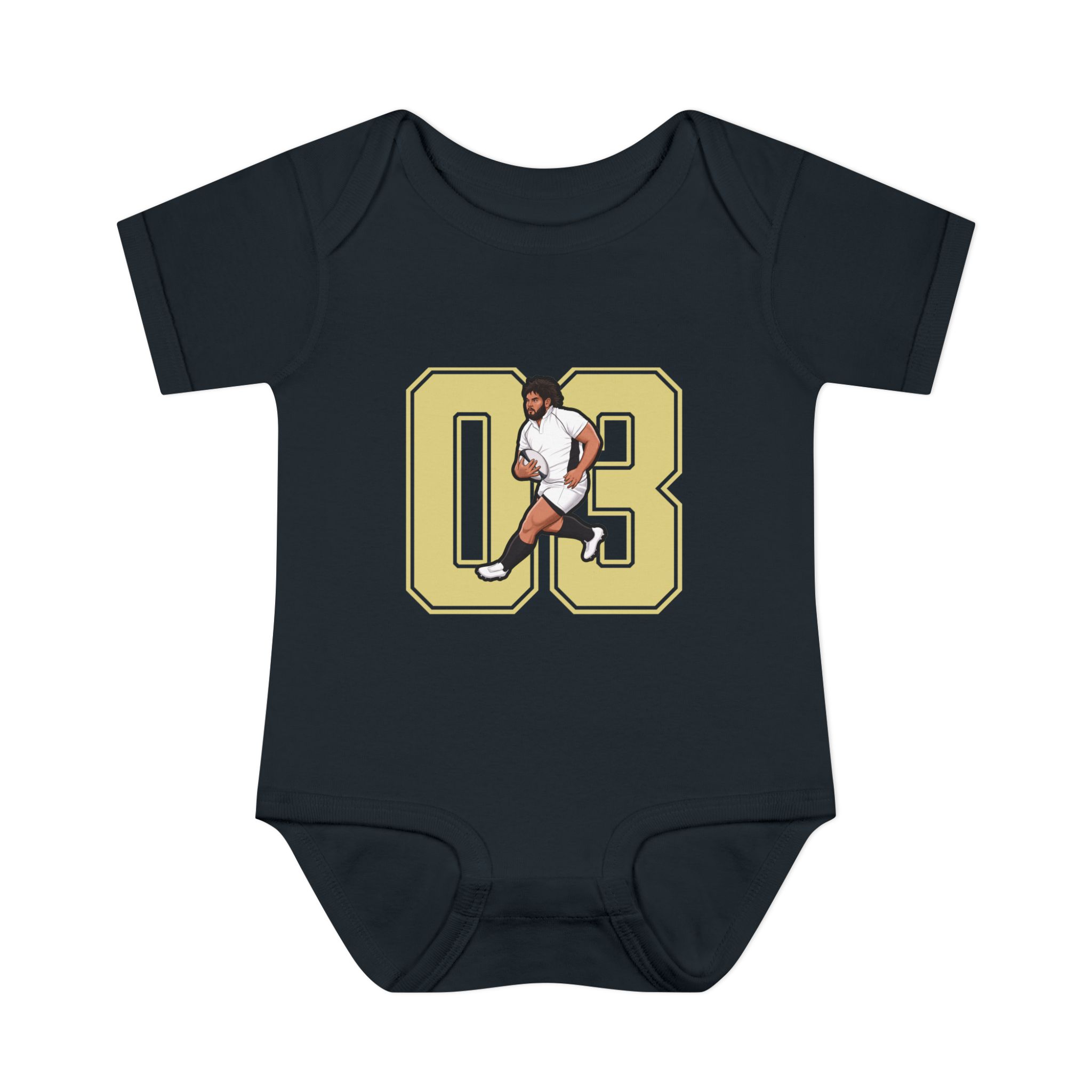 Baby Onesie — character_number in Black