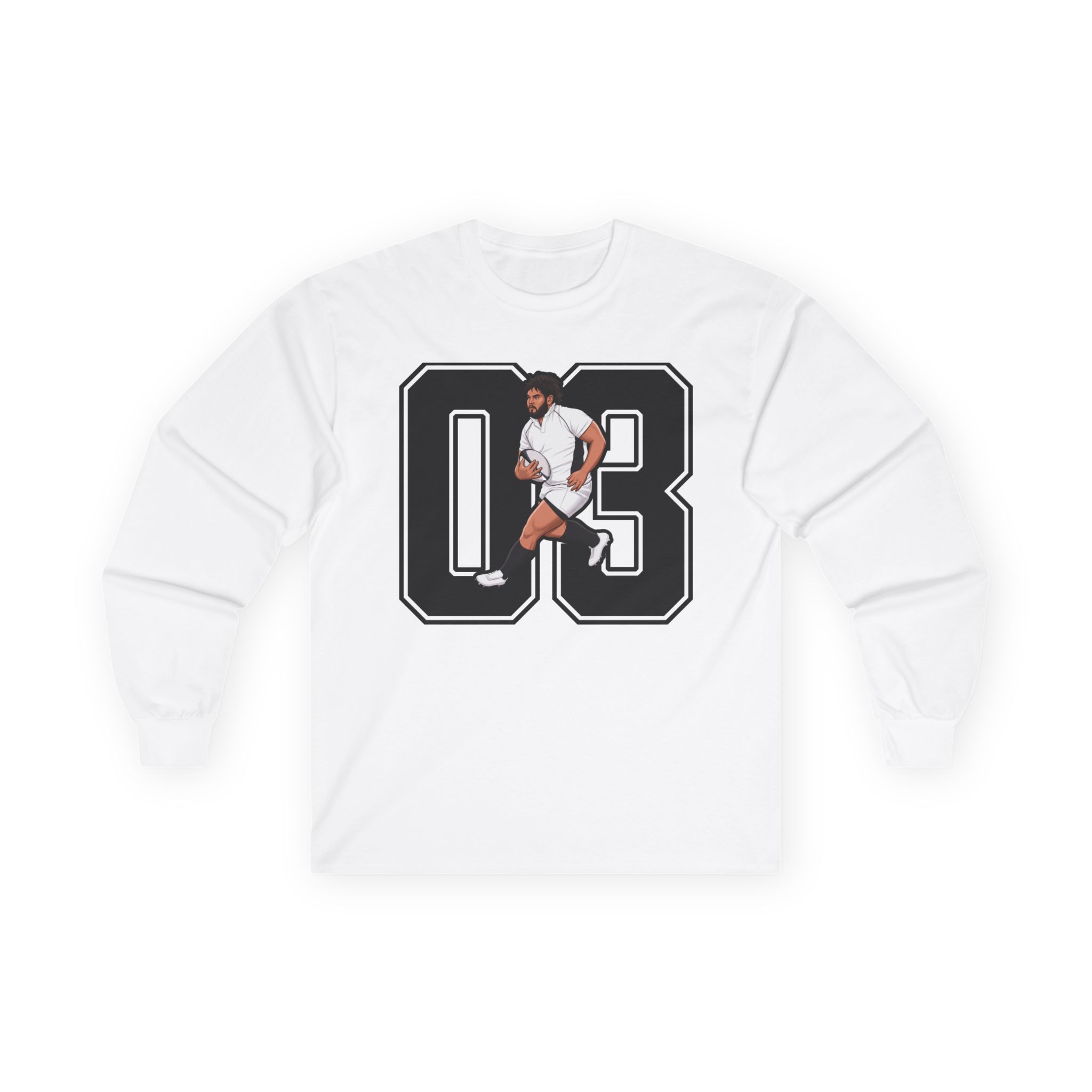 Long Sleeve Tee — character_number in White