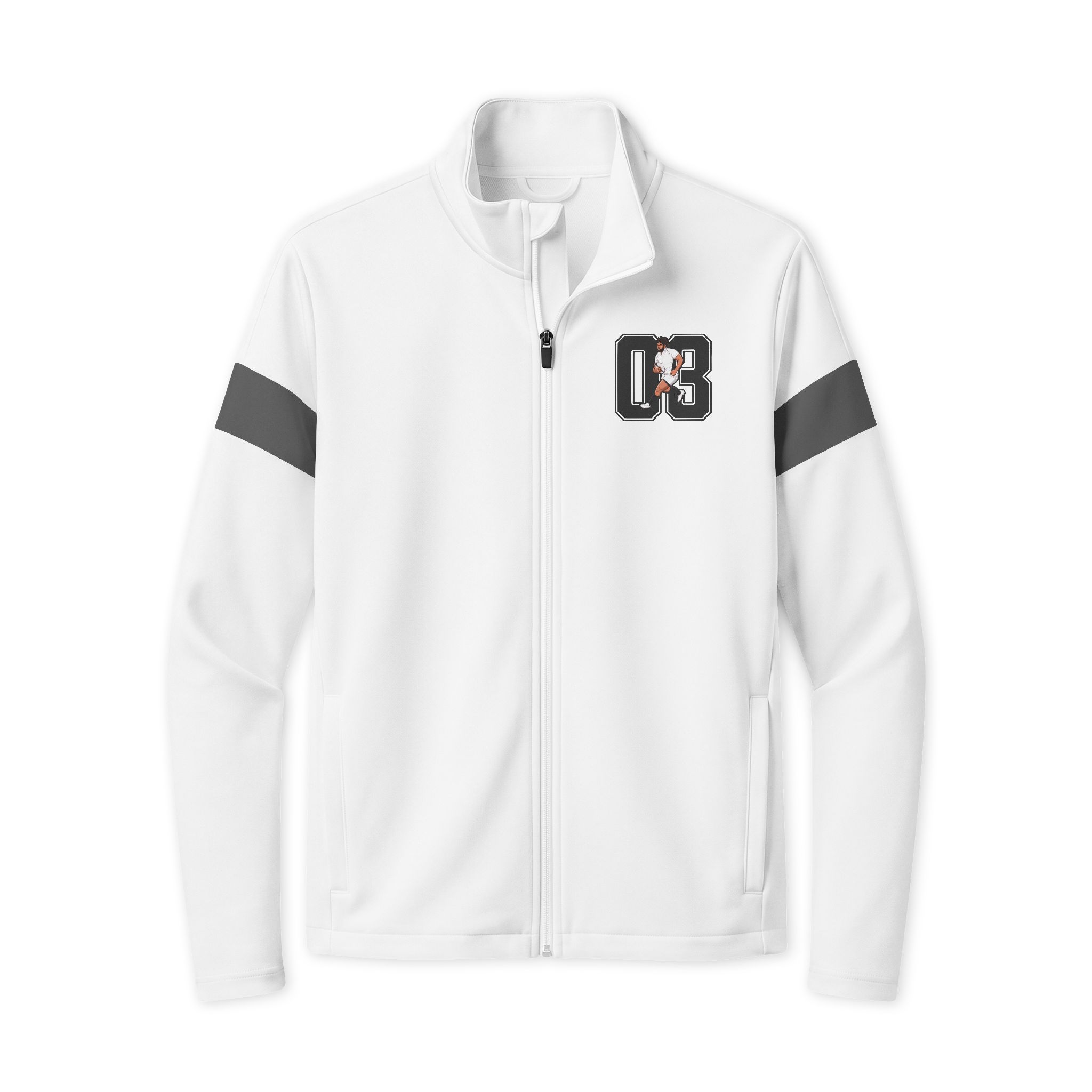 Travel Full-Zip Jacket — character_number in White/ Iron Grey