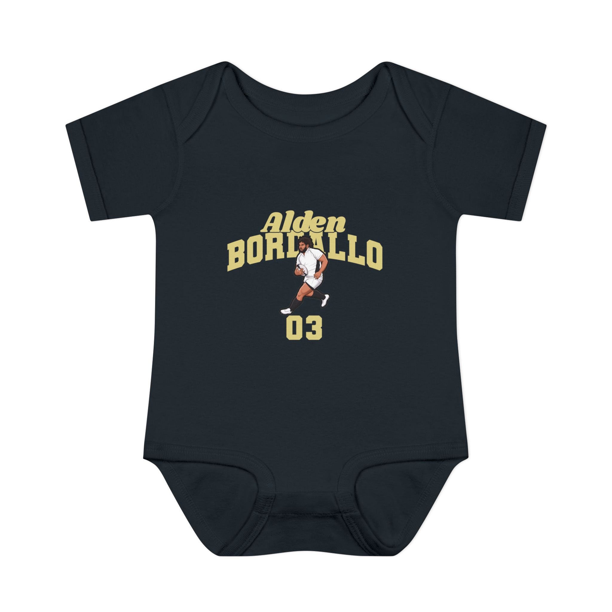Baby Onesie — character_signature_arch in Black