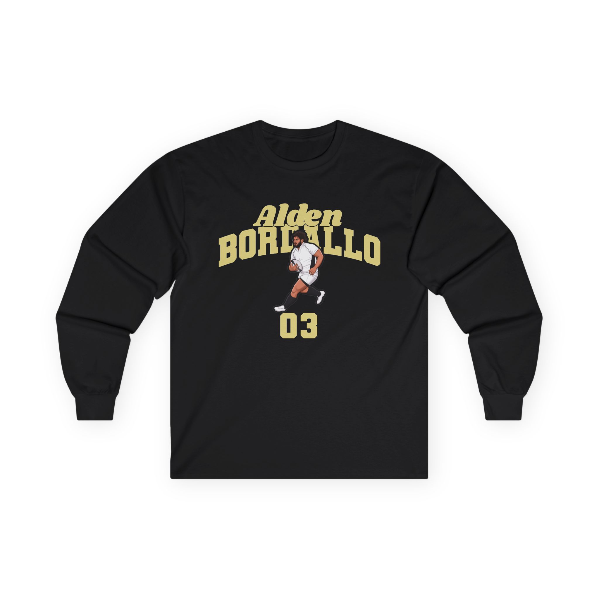 Long Sleeve Tee — character_signature_arch in Black