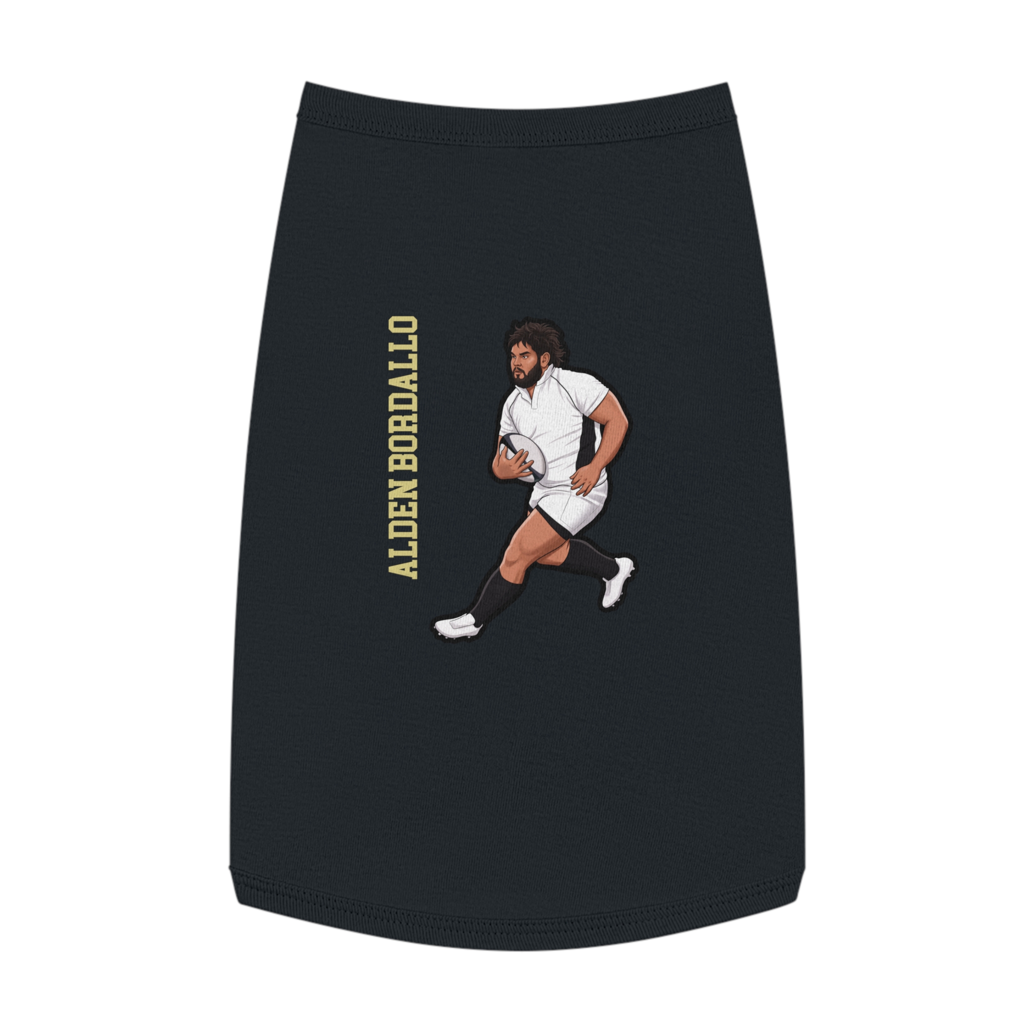 Pet Tank Top — character_name_vertical in Black