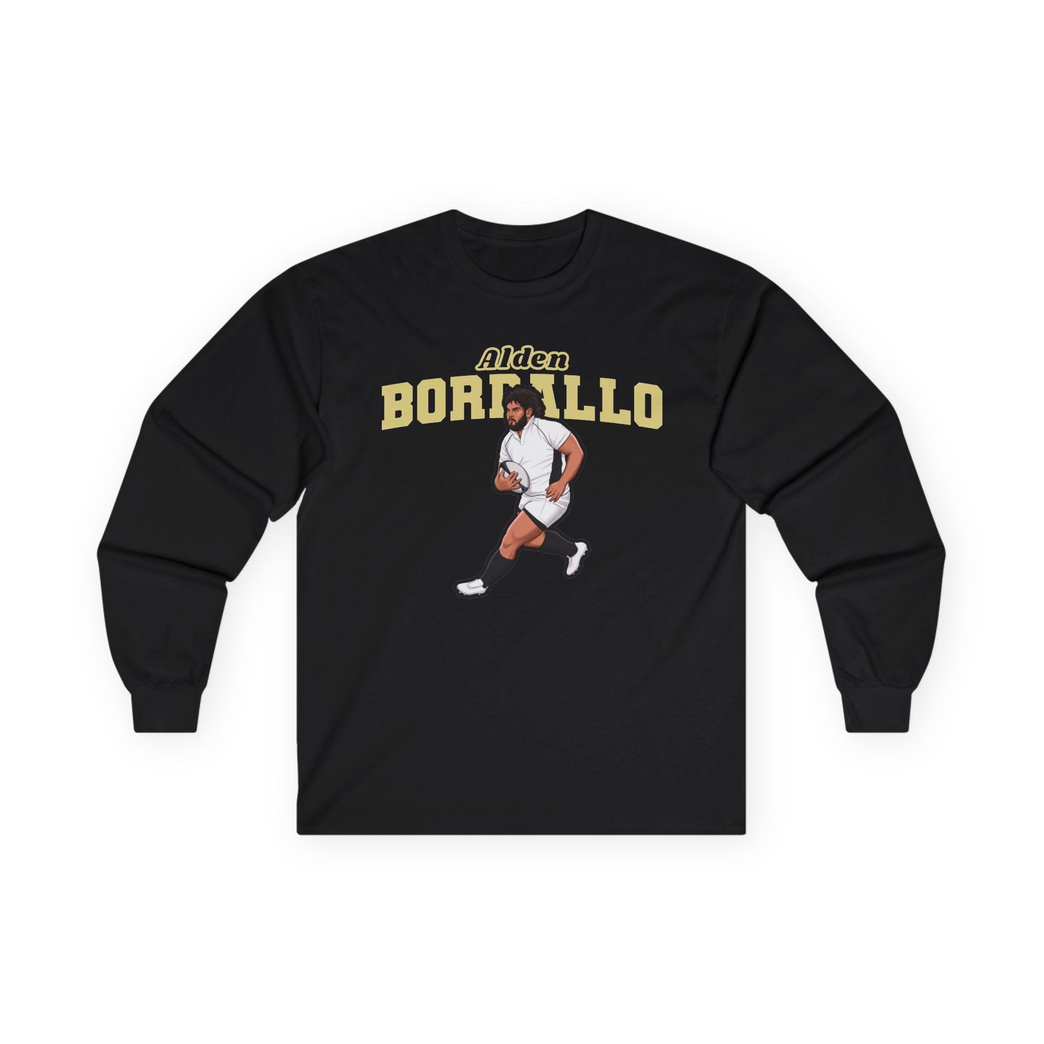 Long Sleeve Tee — character_name_arch in Black