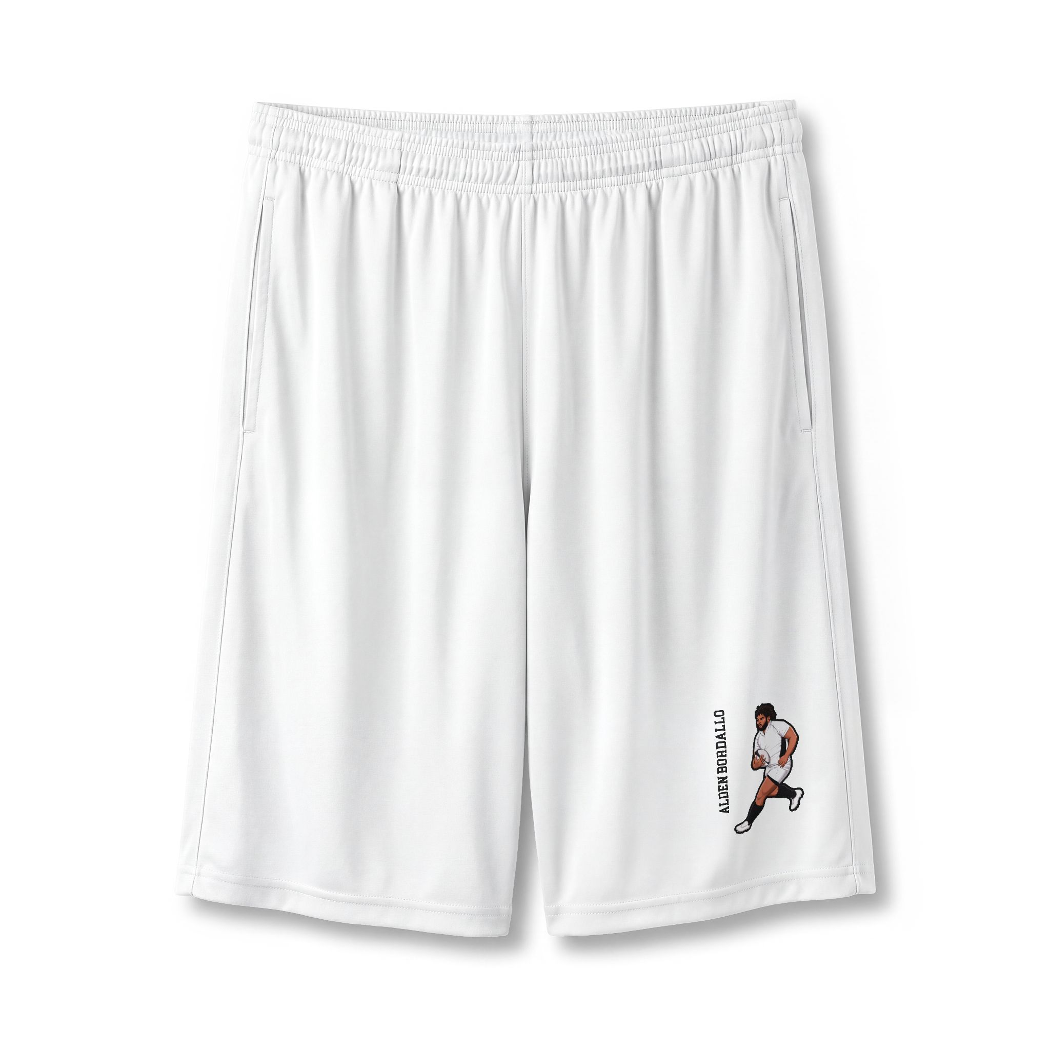 Shorts — character_name_vertical in White