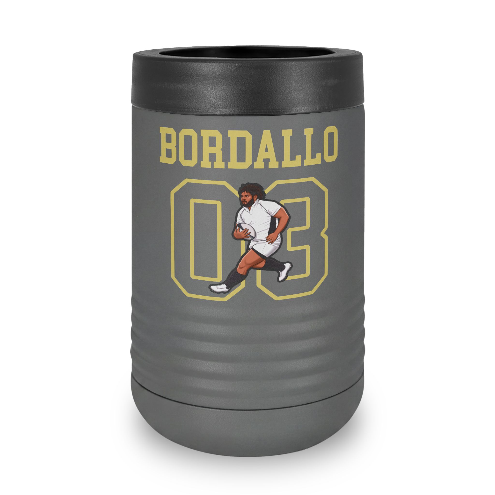 Stainless Can Cooler — character_shirsey in Grey