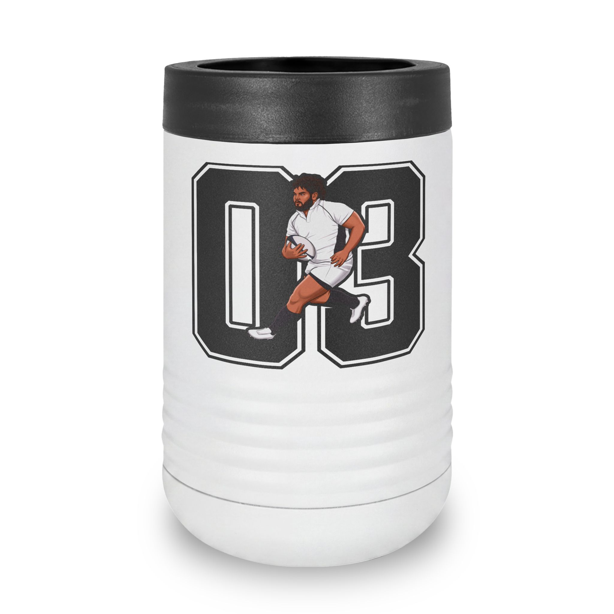 Stainless Can Cooler — character_number in White