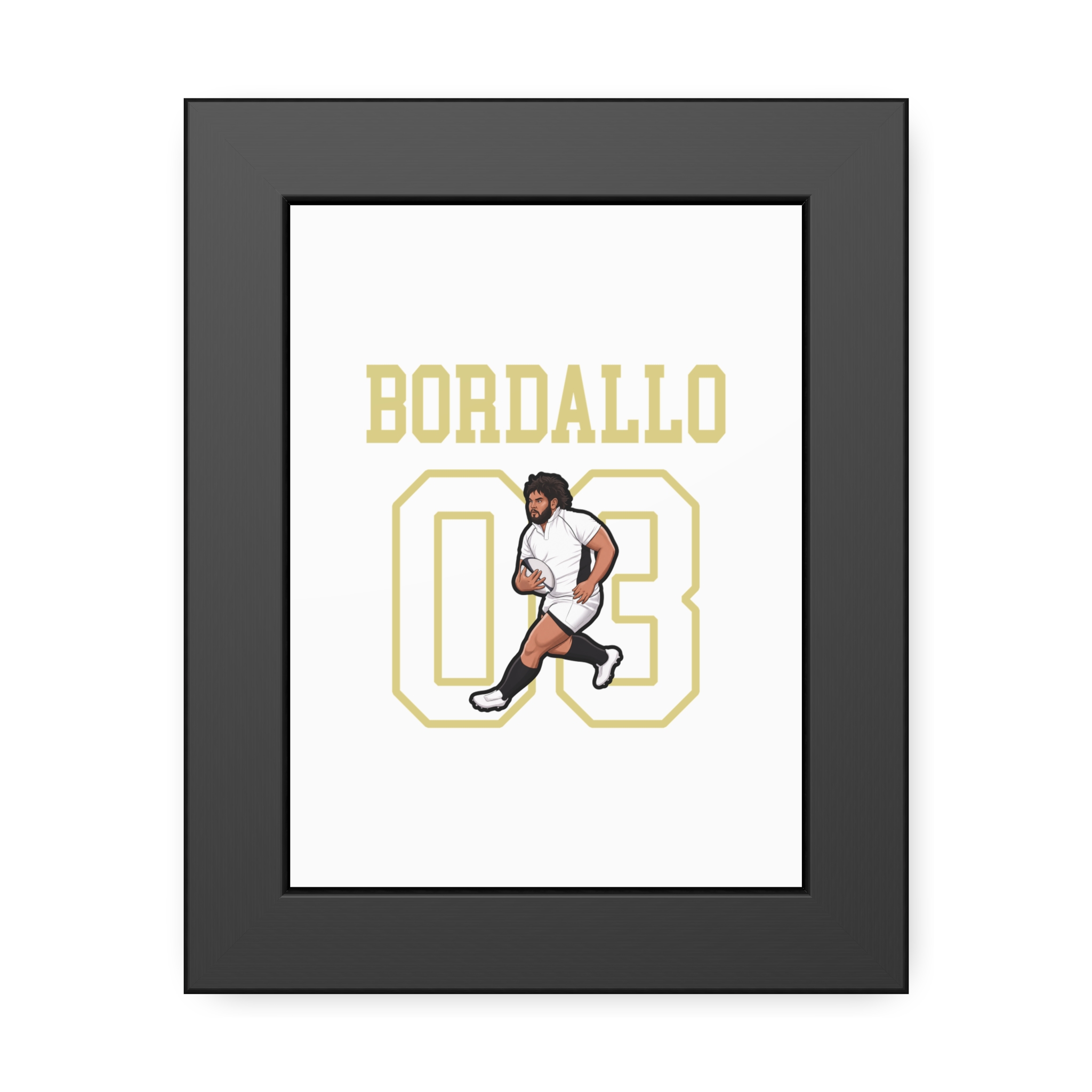 Framed Poster — character_shirsey in Black