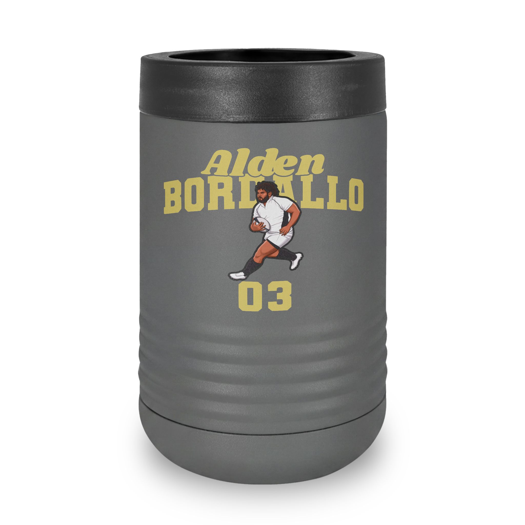 Stainless Can Cooler — character_signature_arch in Grey