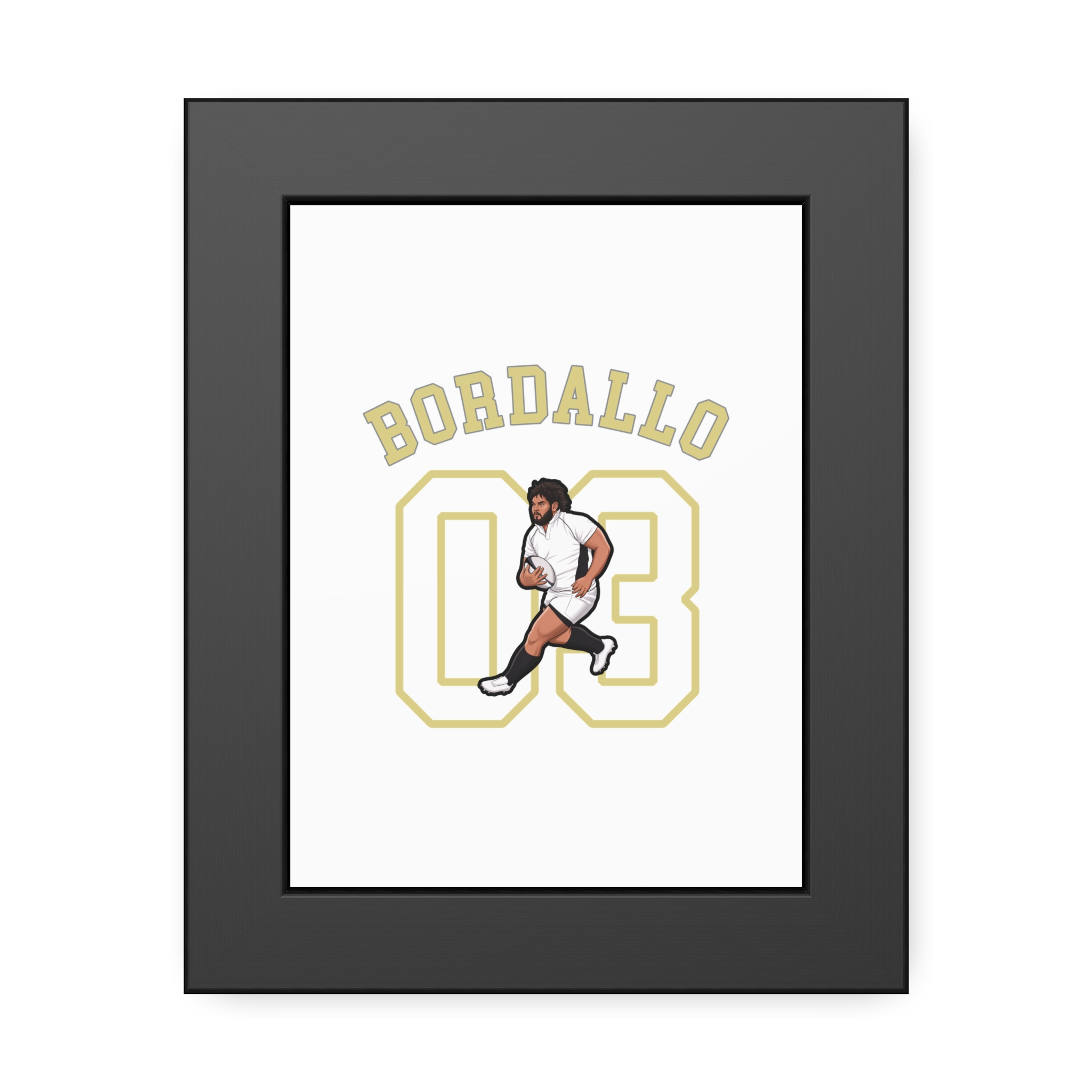 Framed Poster — character_shirsey_arch in Black