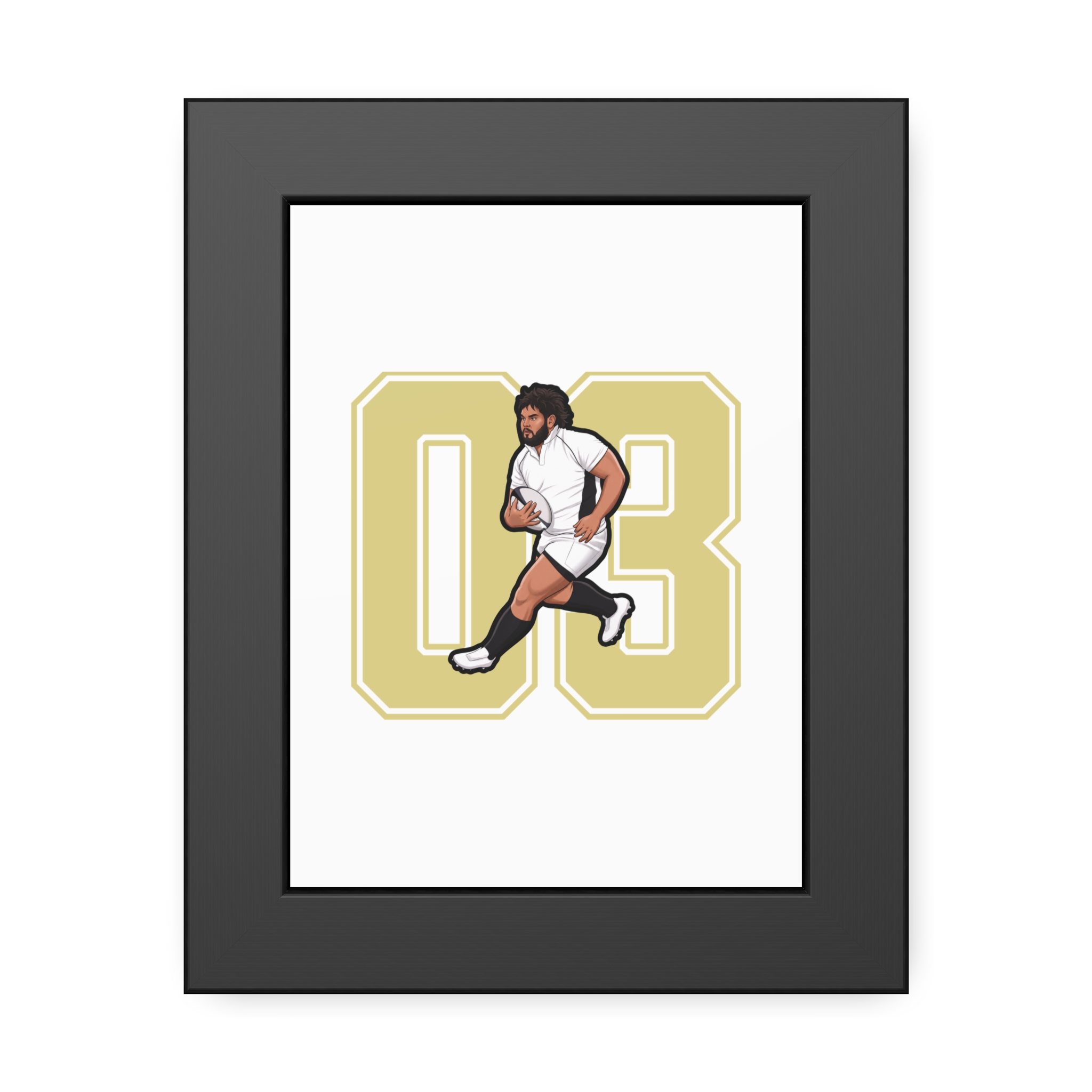 Framed Poster — character_number in Black