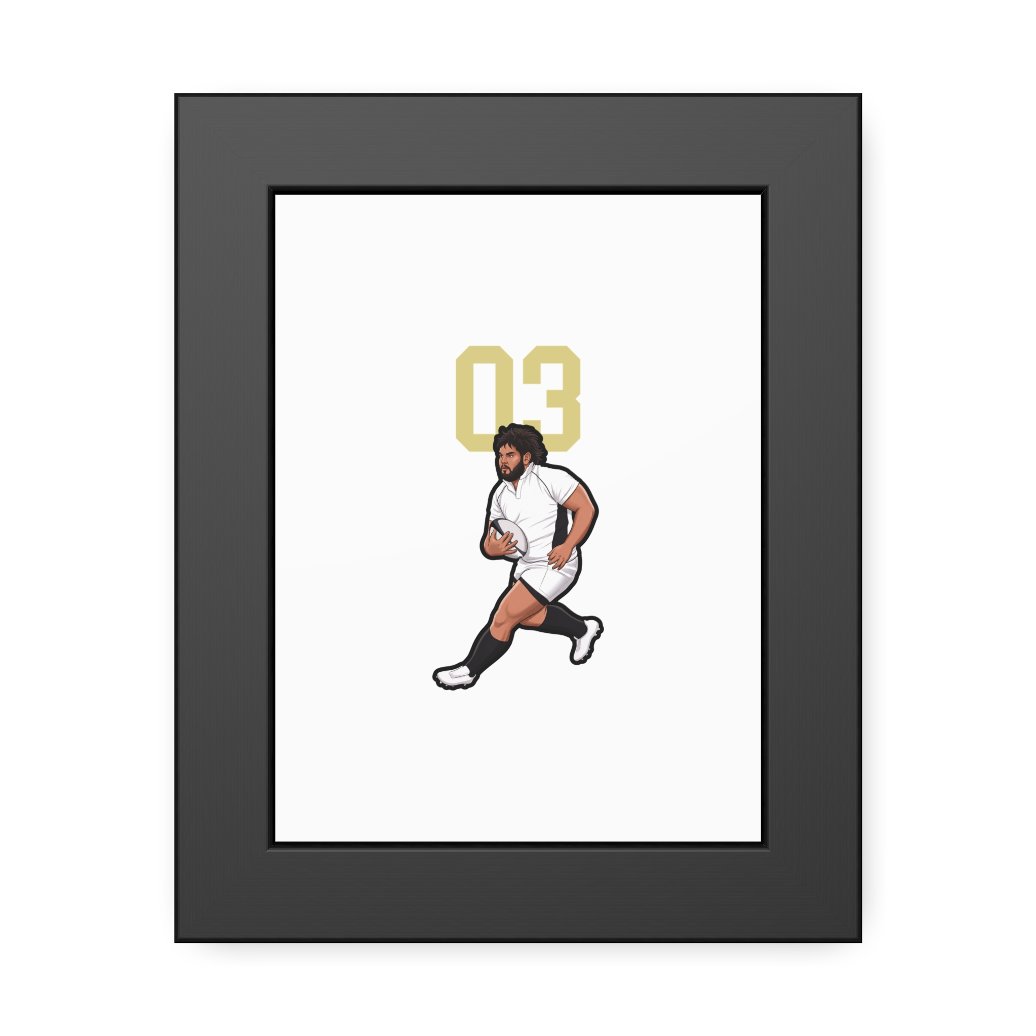 Framed Poster — character_number_top in Black