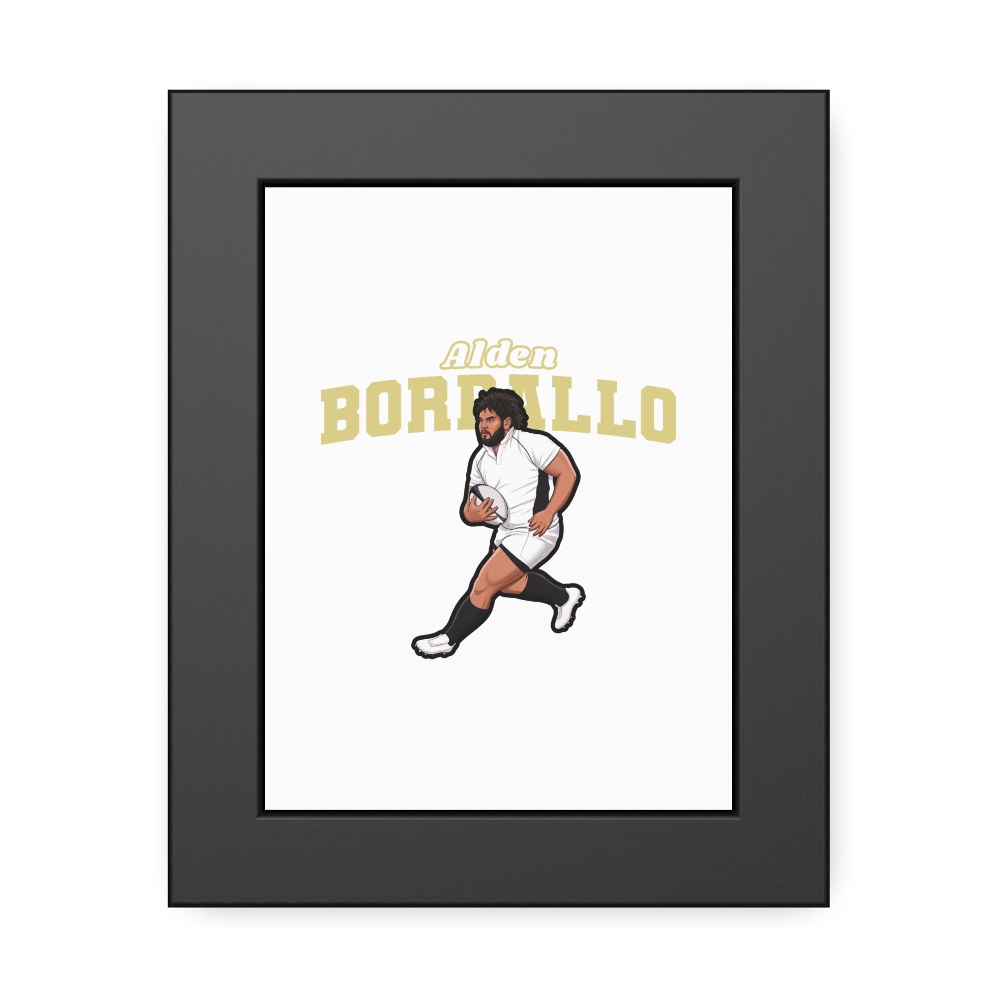 Framed Poster — character_name_arch in Black
