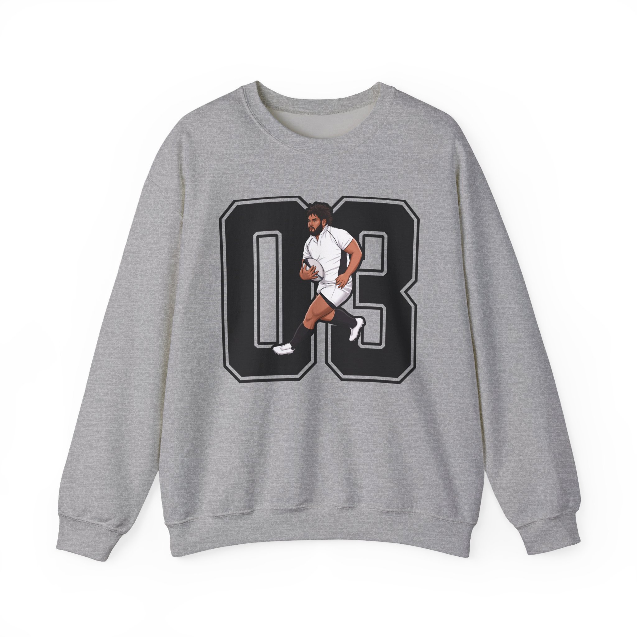 Crewneck Sweatshirt — character_number in Grey