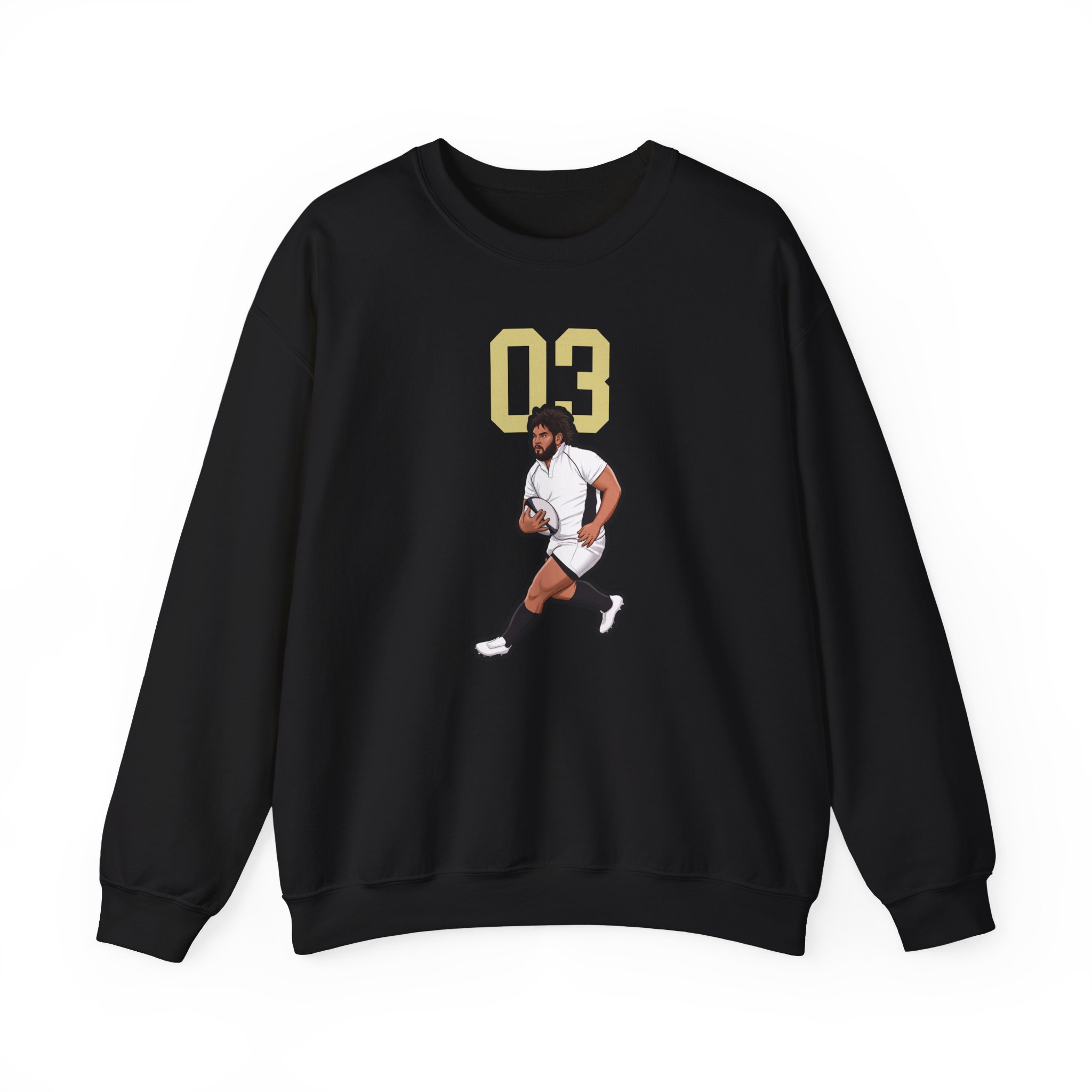Crewneck Sweatshirt — character_number_top in Black