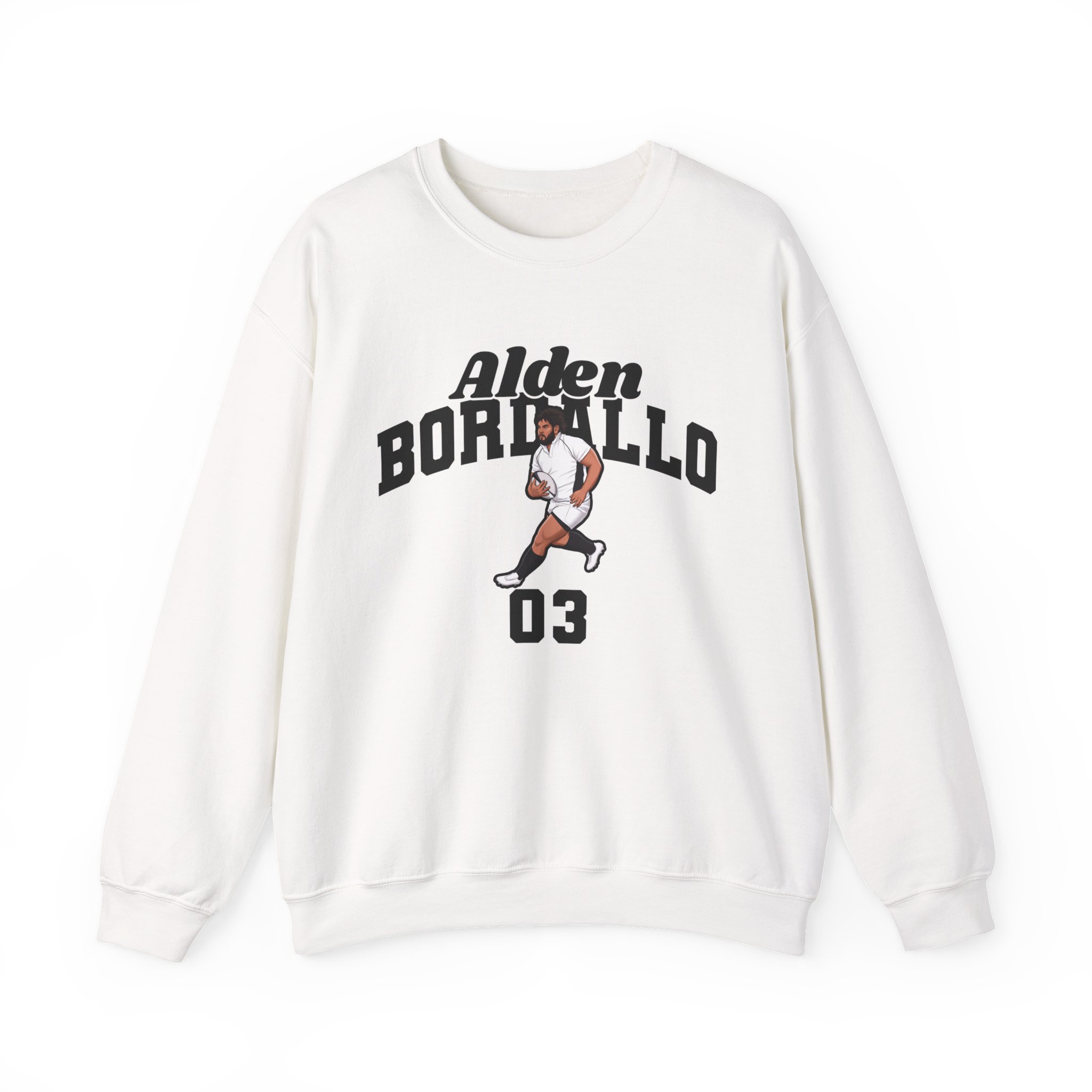 Crewneck Sweatshirt — character_signature_arch in White