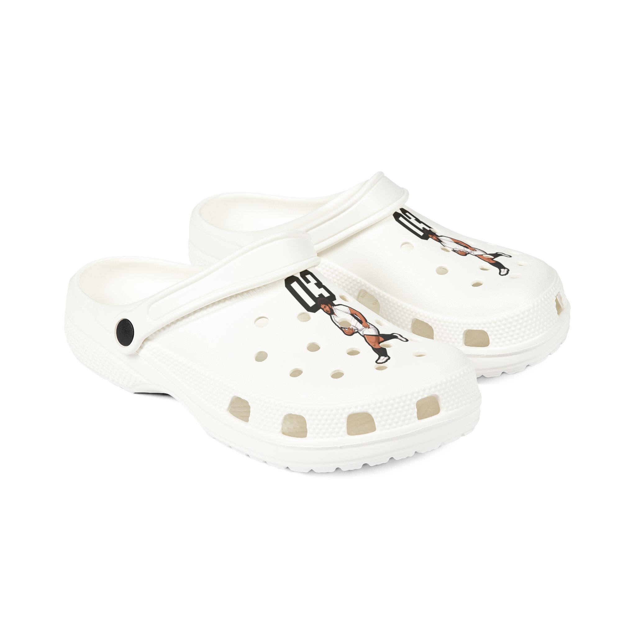 Rubber Clogs — character_number_top in White