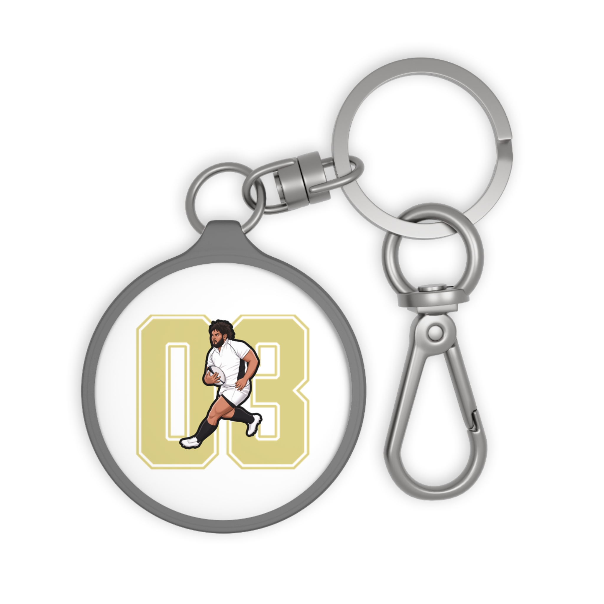 Keychain — character_number in Grey