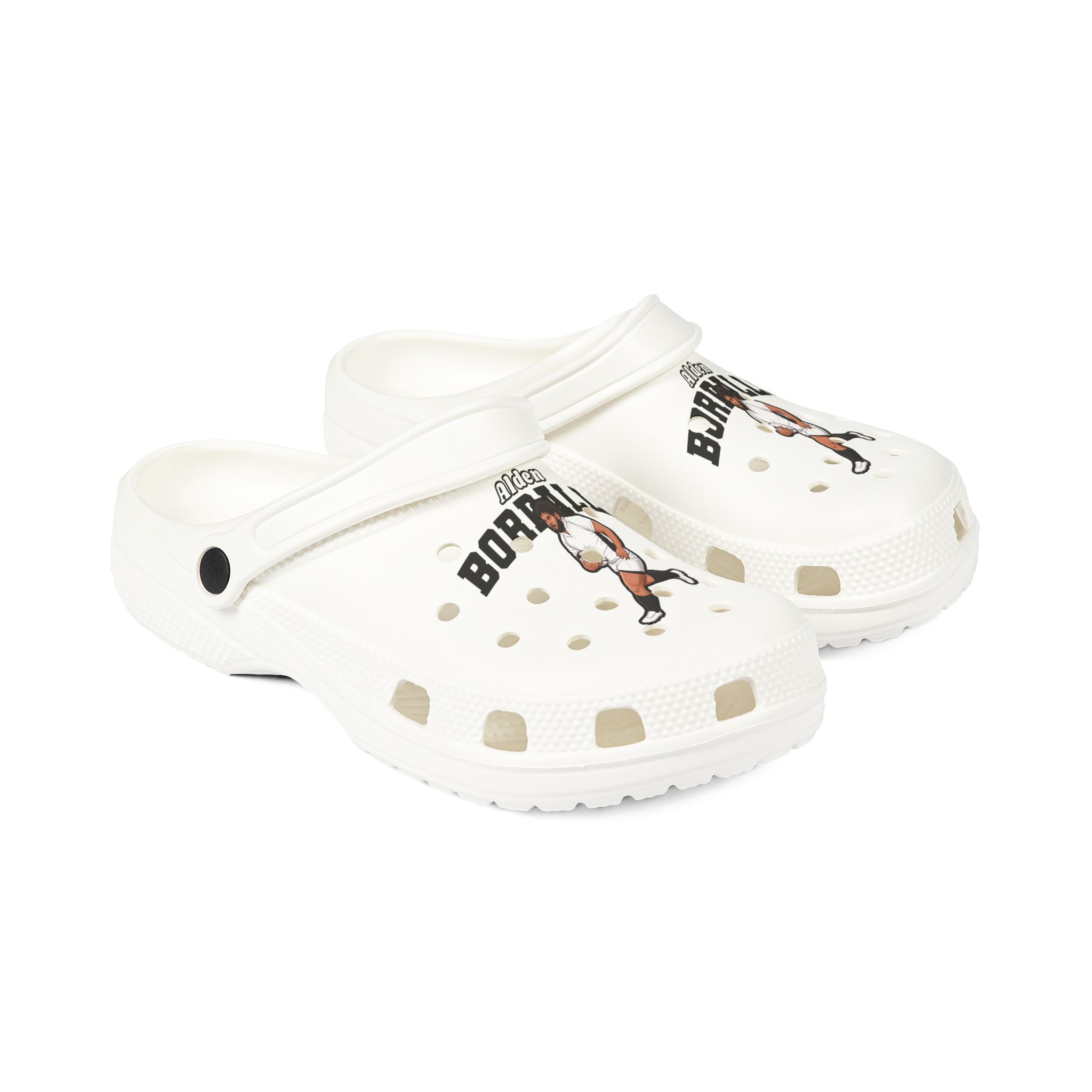 Rubber Clogs — character_name_arch in White
