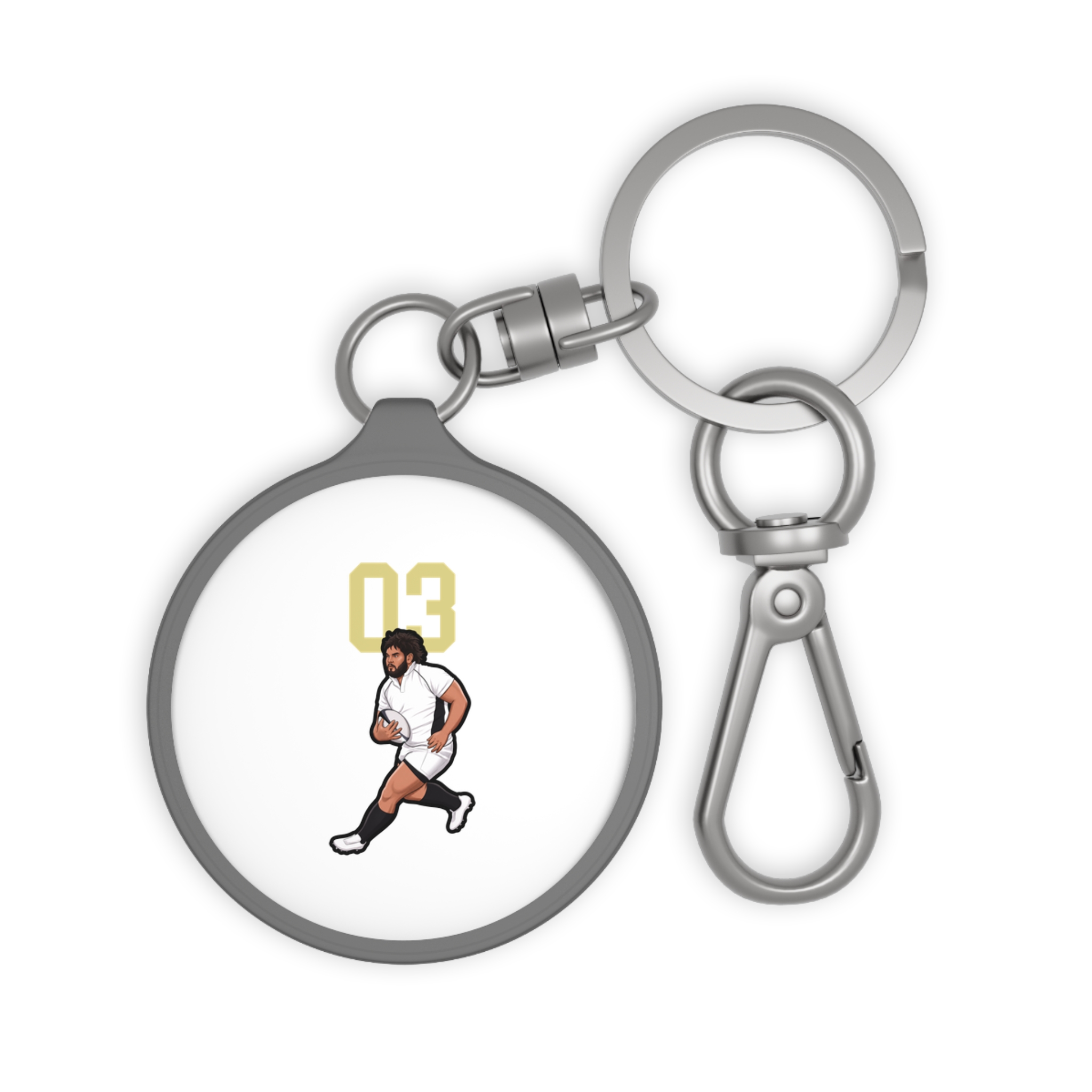 Keychain — character_number_top in Grey