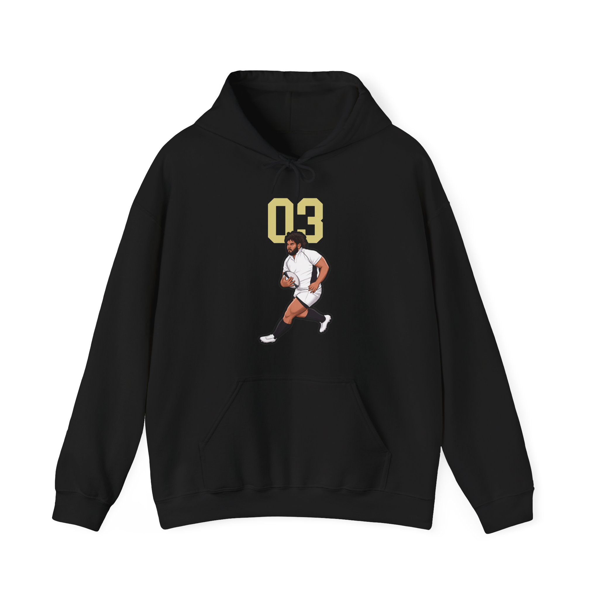 Hoodie — character_number_top in Black