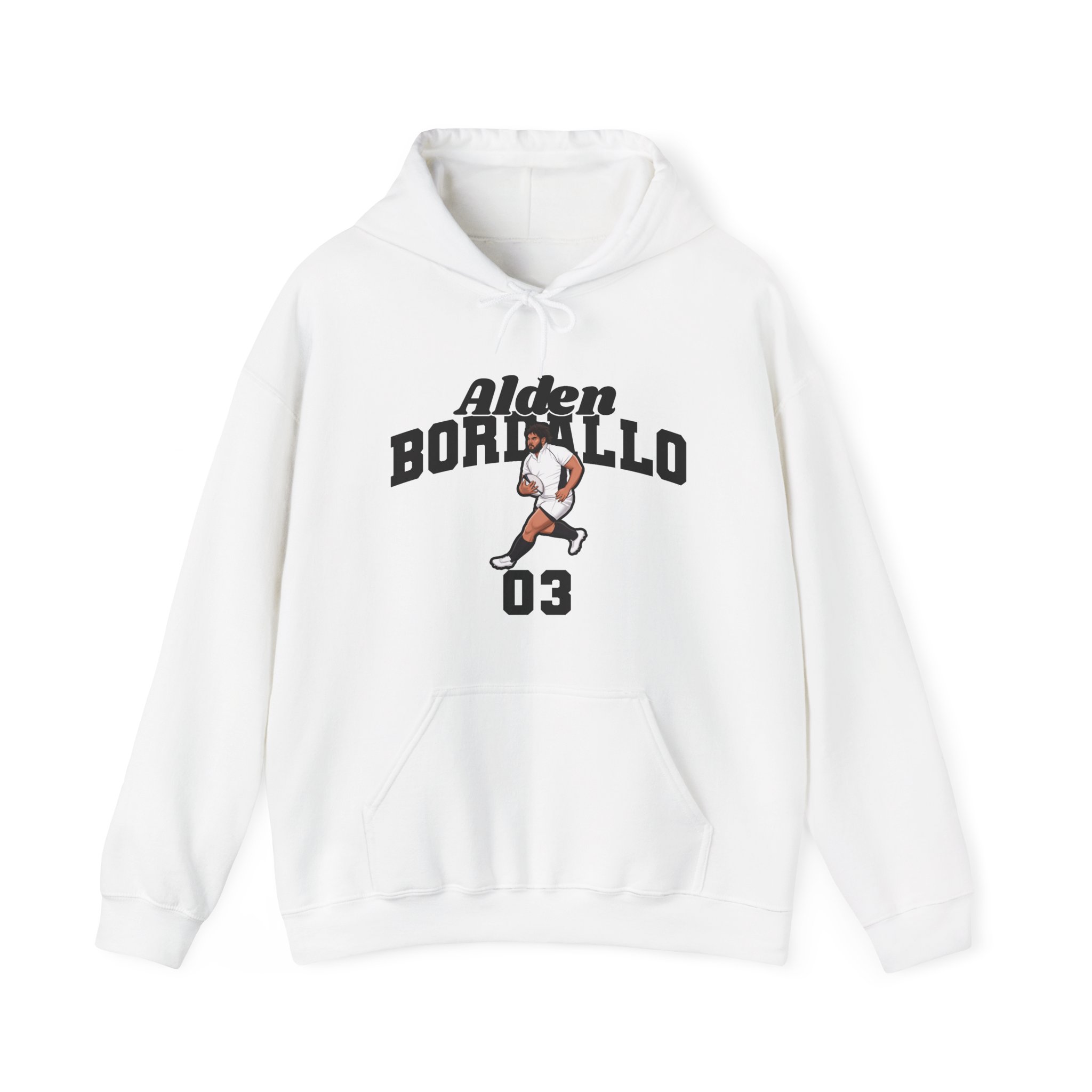 Hoodie — character_signature_arch in White