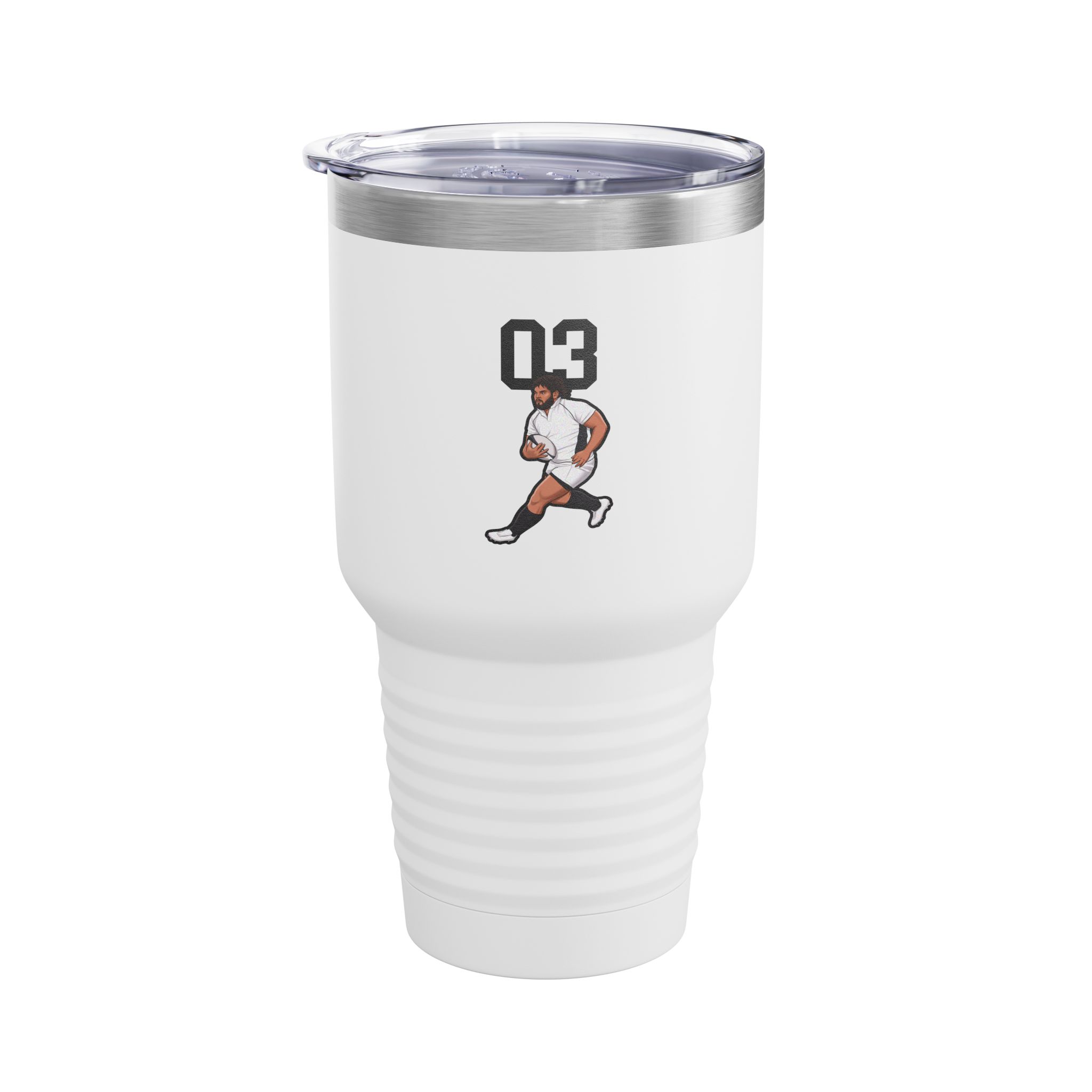 30oz Tumbler — character_number_top in White