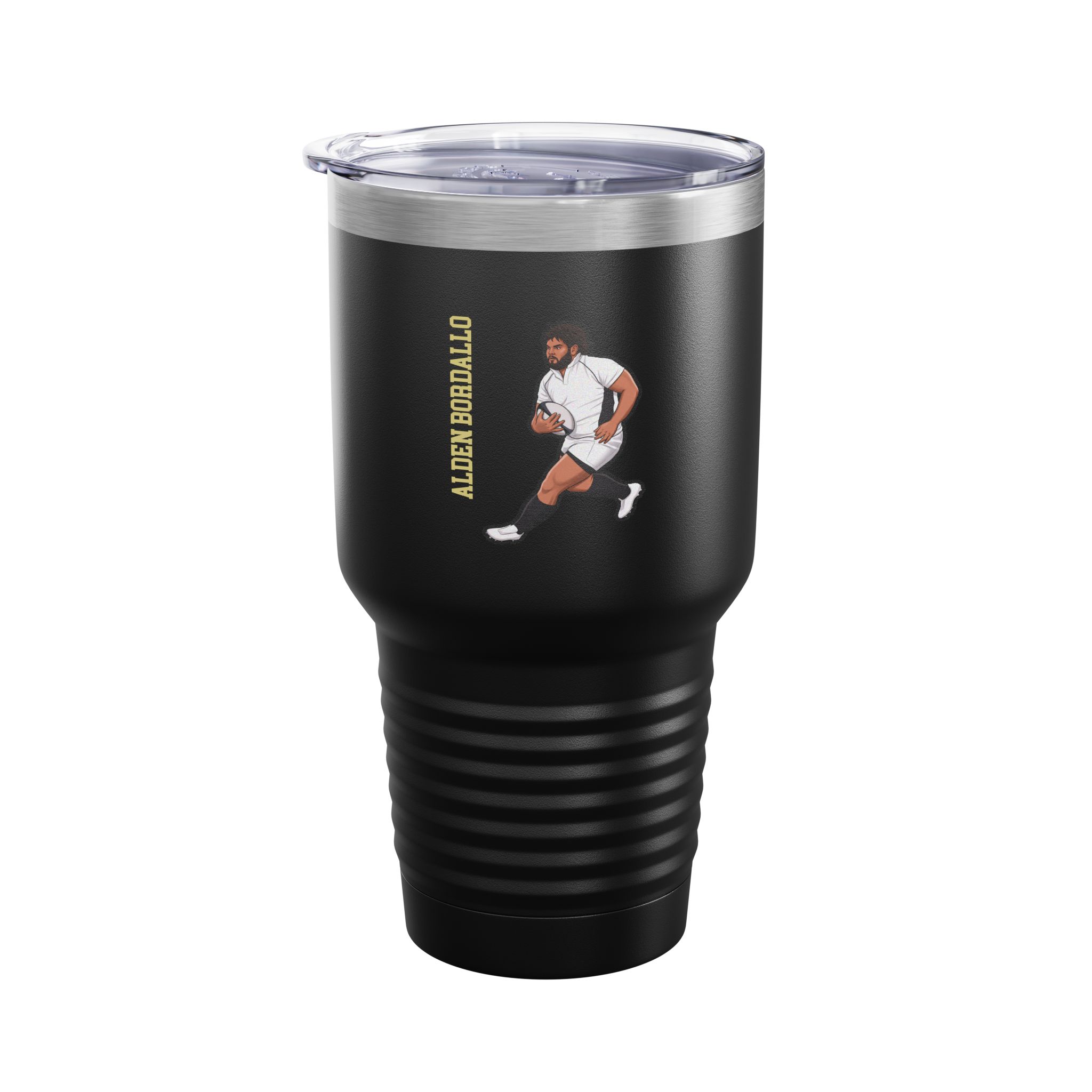 30oz Tumbler — character_name_vertical in Black