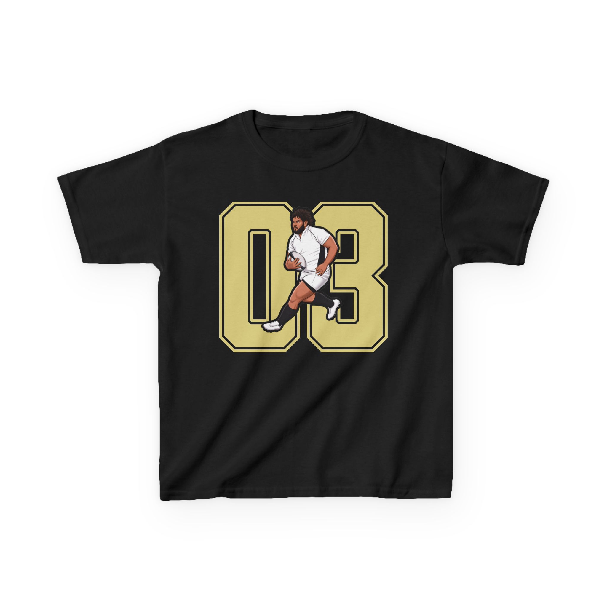 Youth Tee — character_number in Black