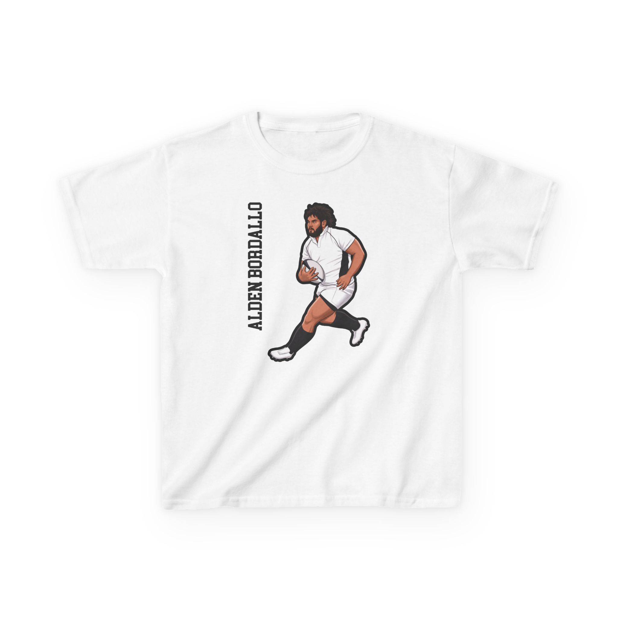 Youth Tee — character_name_vertical in White