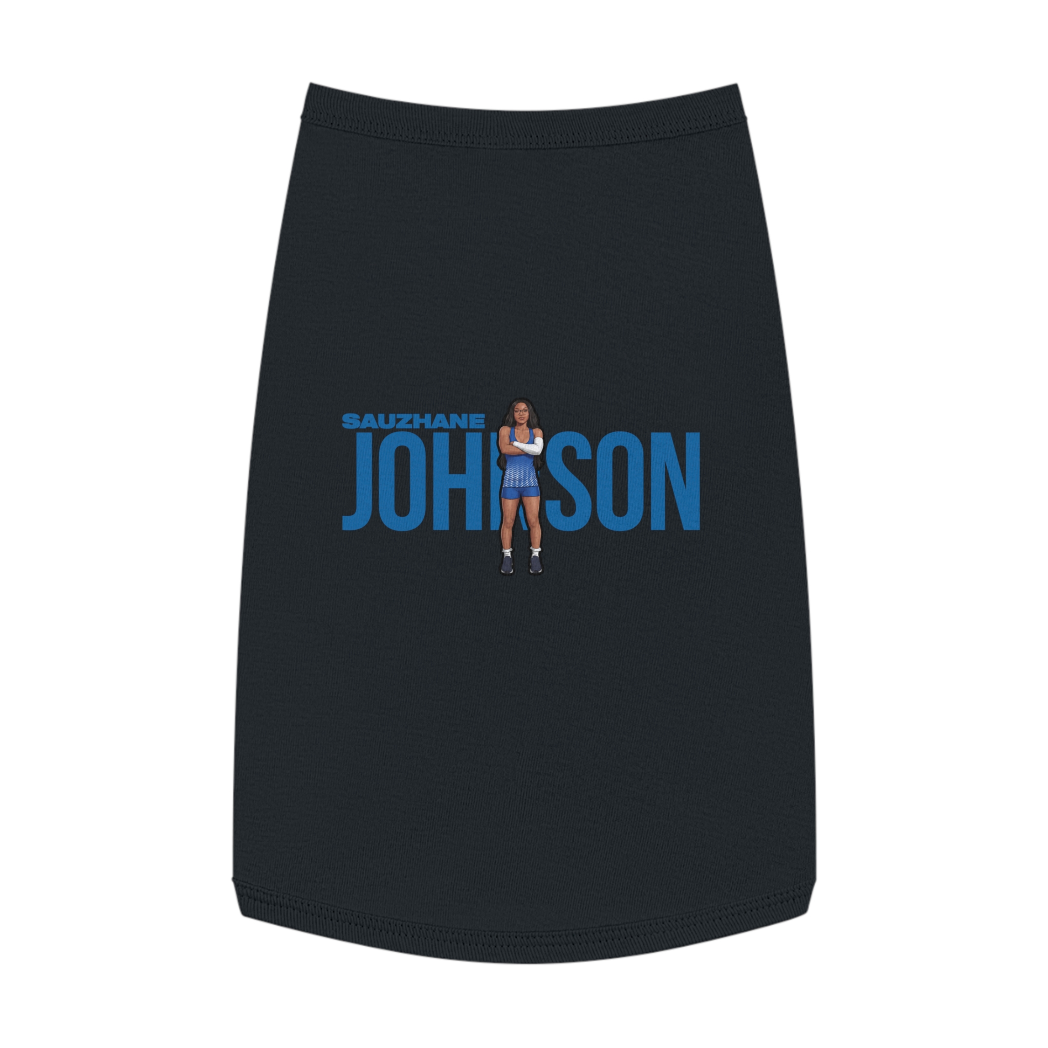 Pet Tank Top — character_player_name in Black