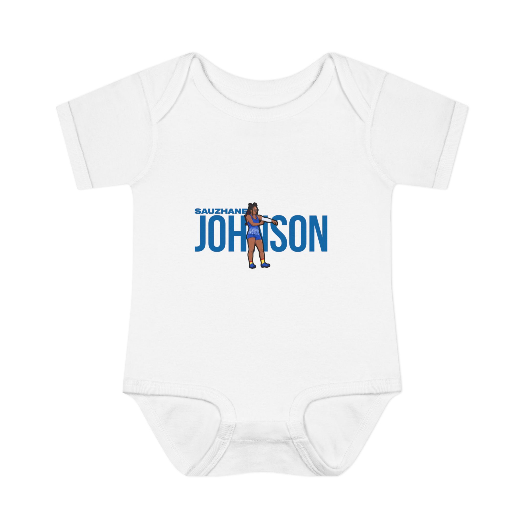 Baby Onesie — character_player_name in White