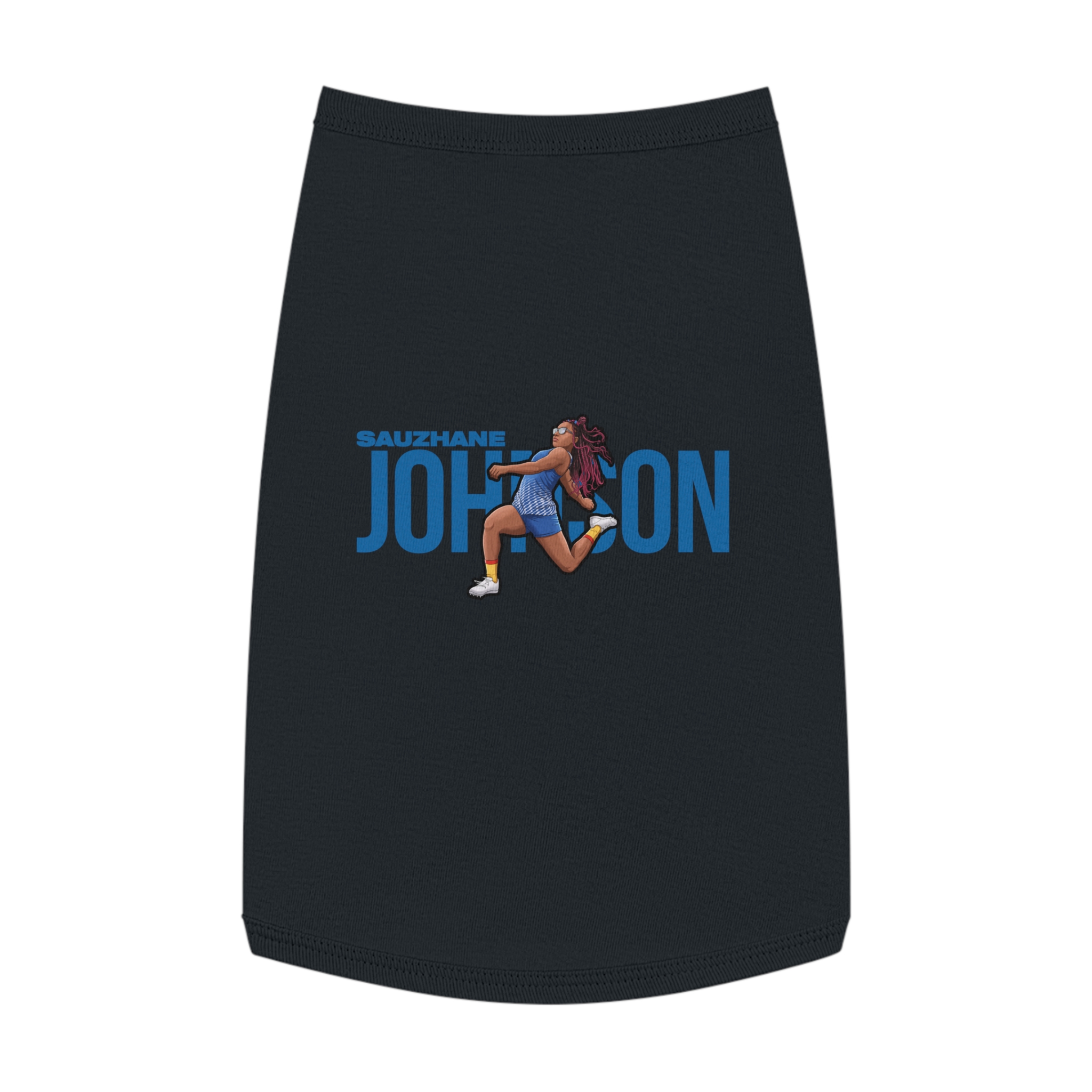 Pet Tank Top — character_player_name in Black