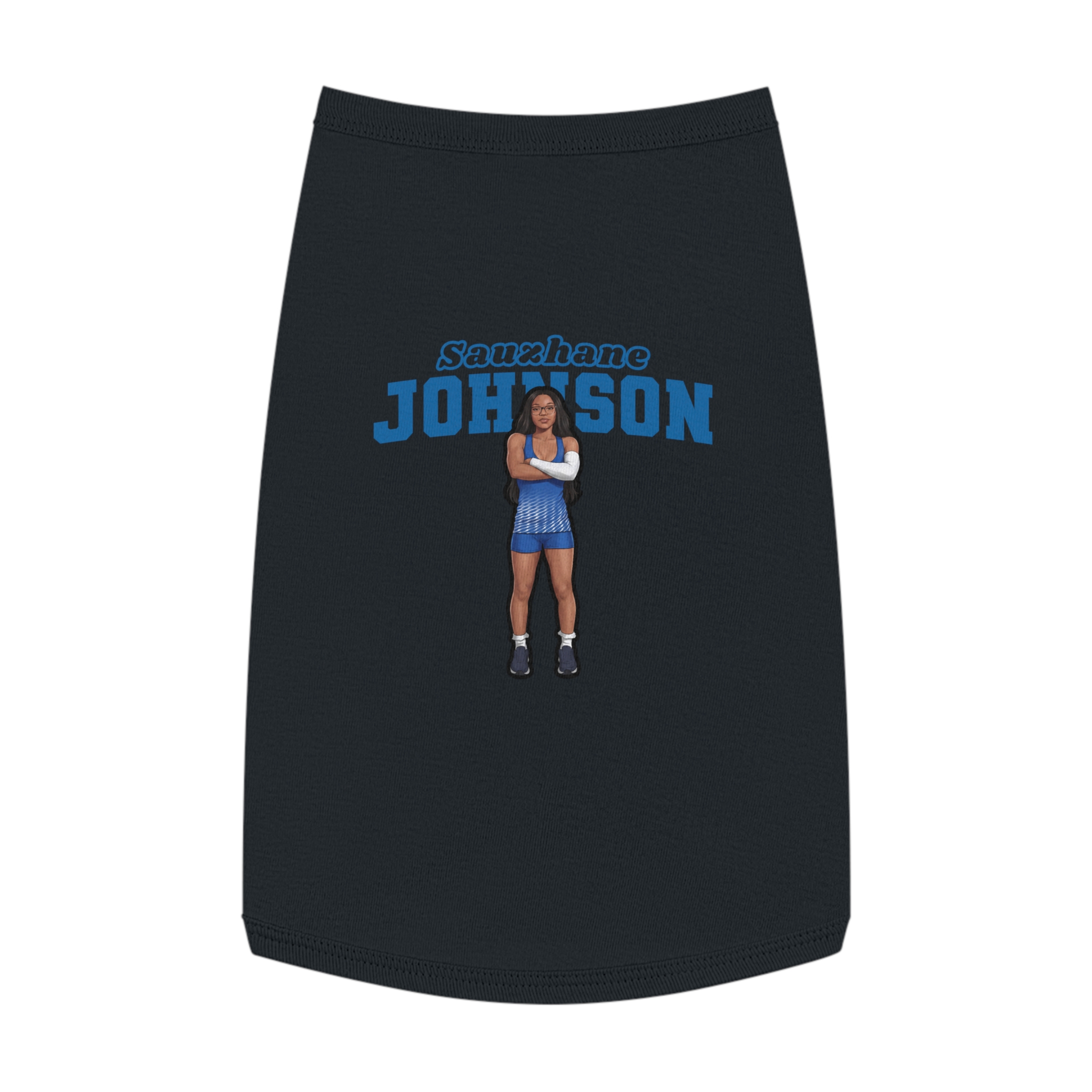 Pet Tank Top — character_name_arch in Black