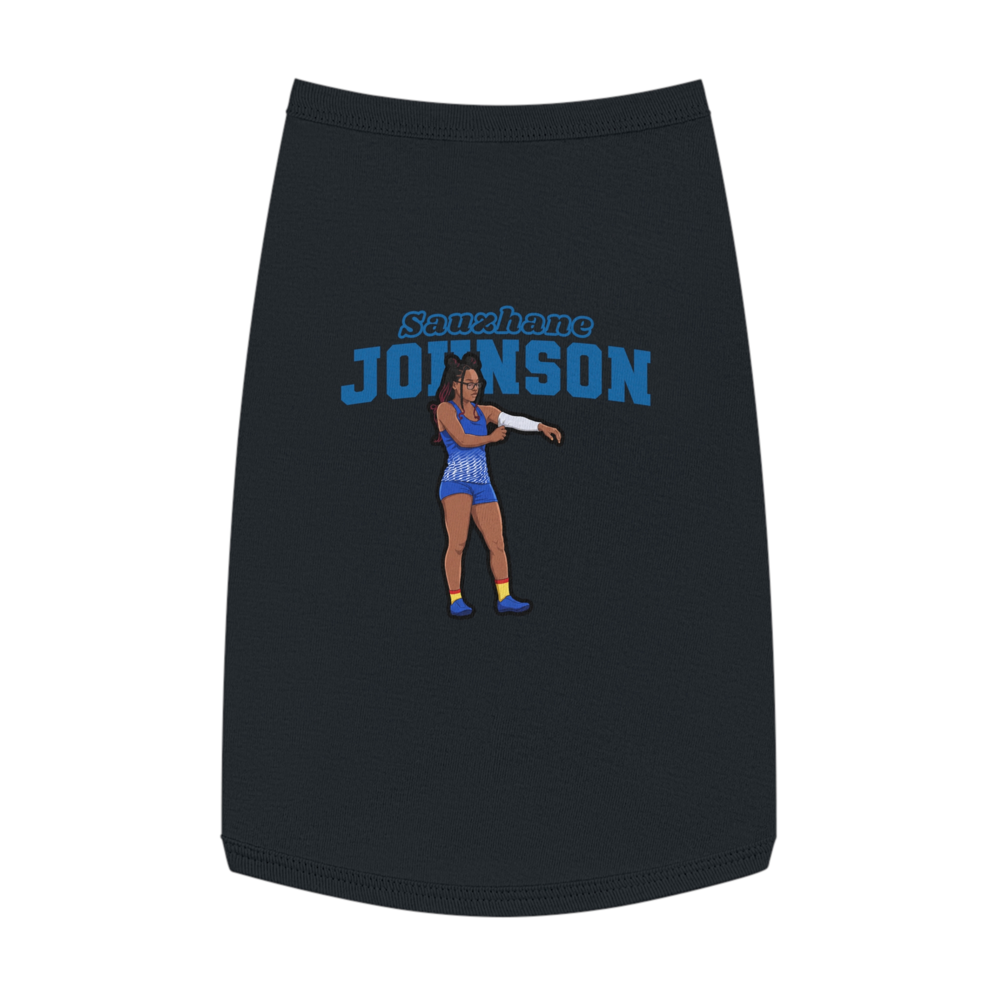 Pet Tank Top — character_name_arch in White
