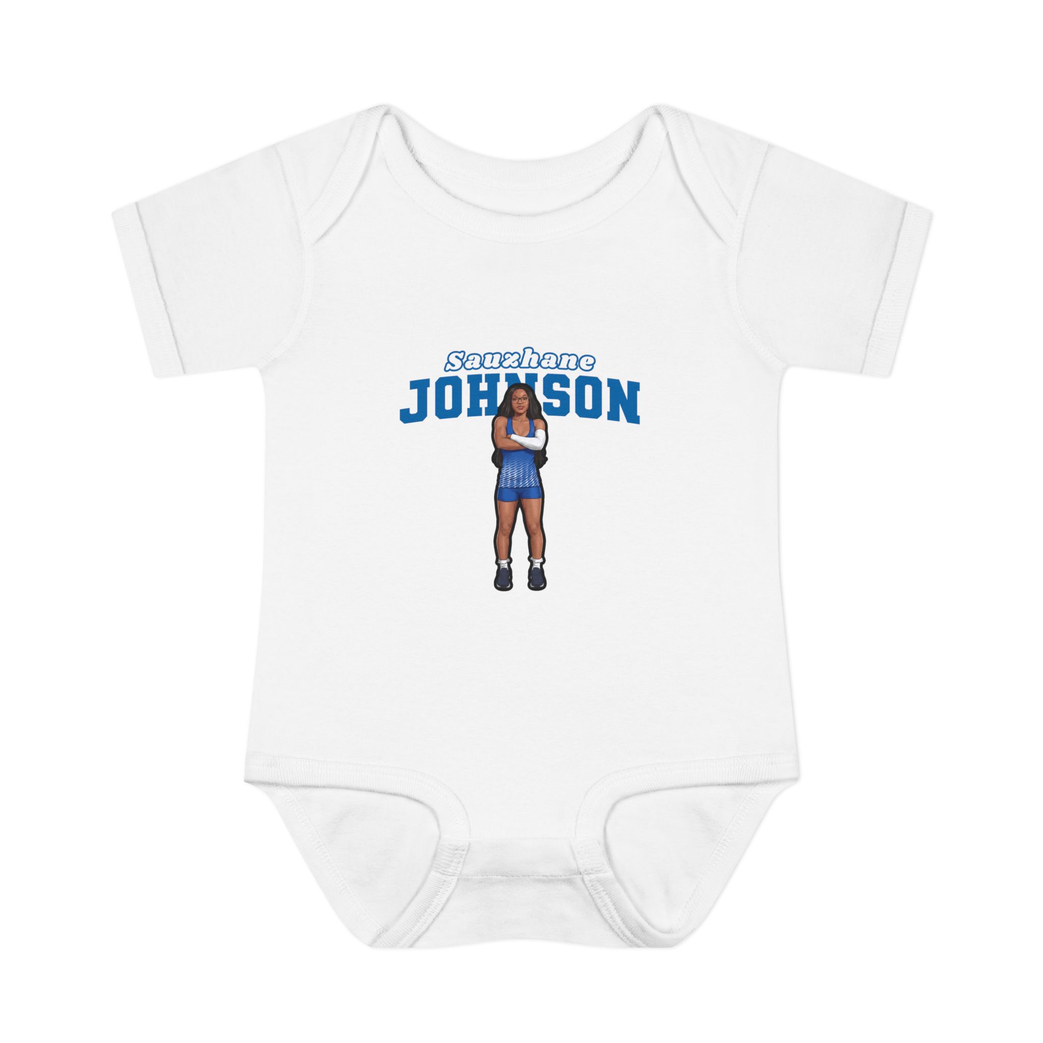 Baby Onesie — character_name_arch in White