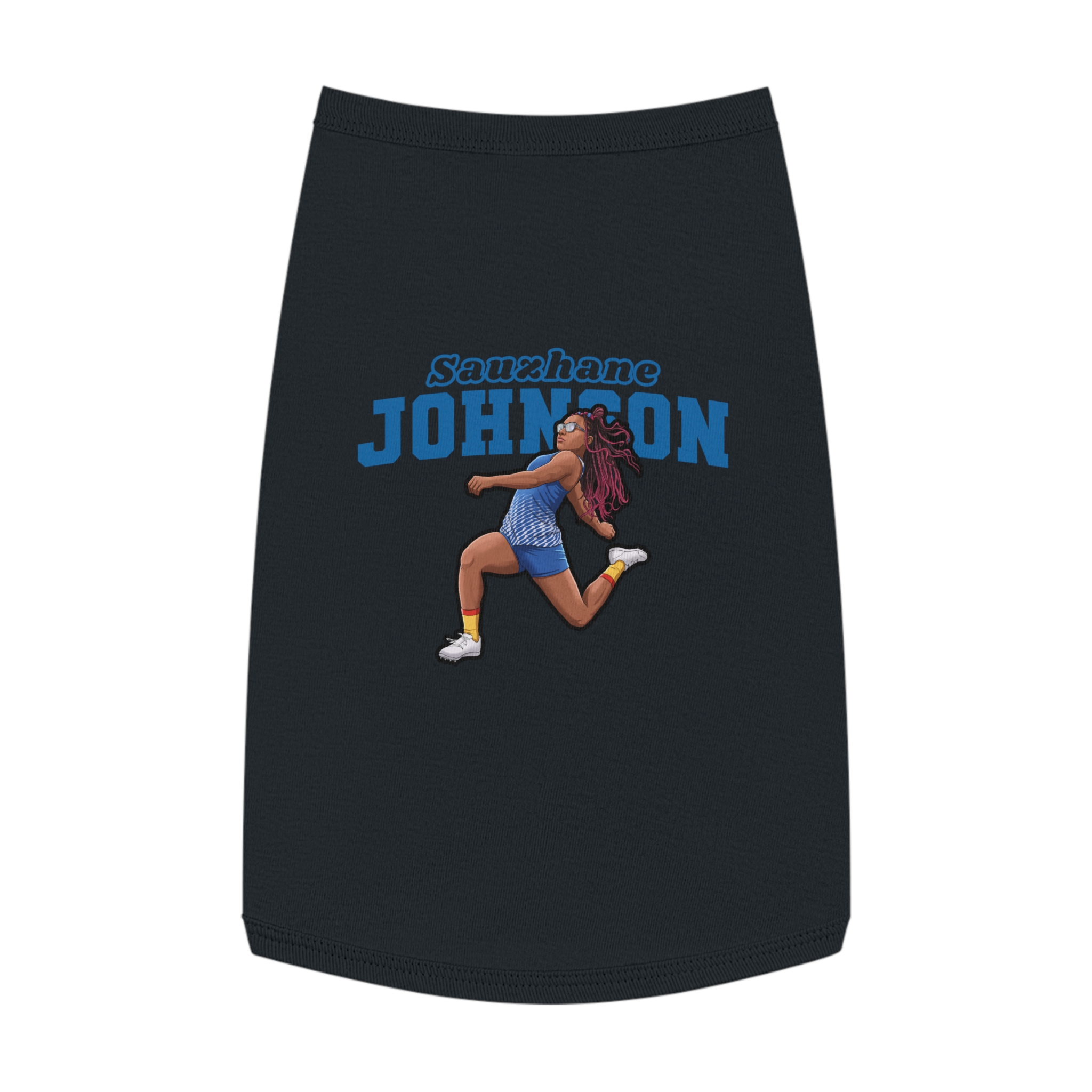 Pet Tank Top — character_name_arch in Black