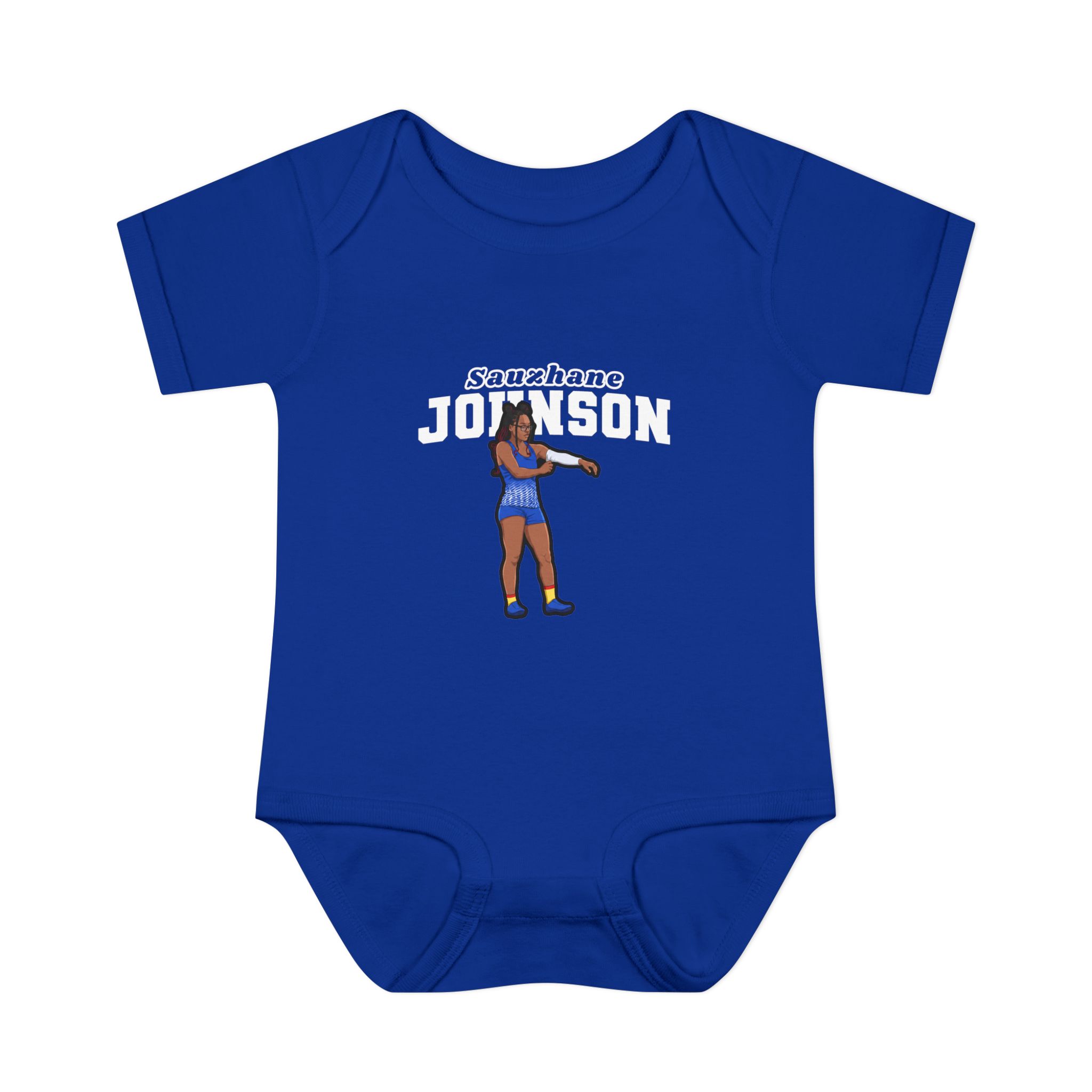 Baby Onesie — character_name_arch in Royal