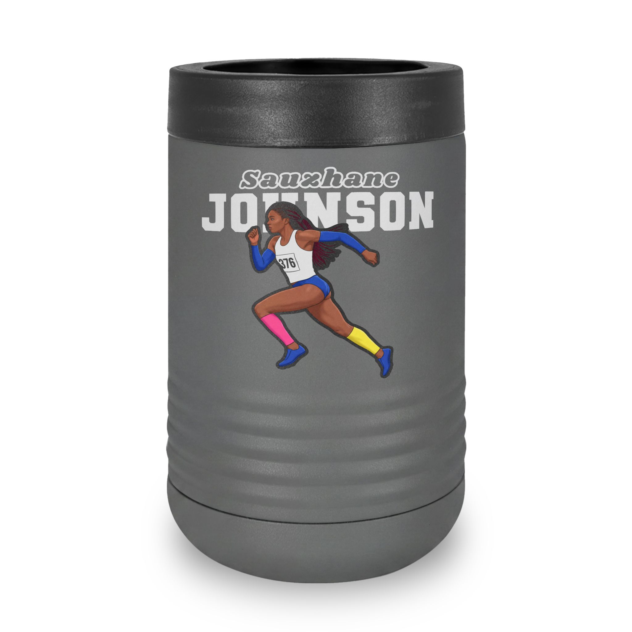 Stainless Can Cooler — character_name_arch in Grey