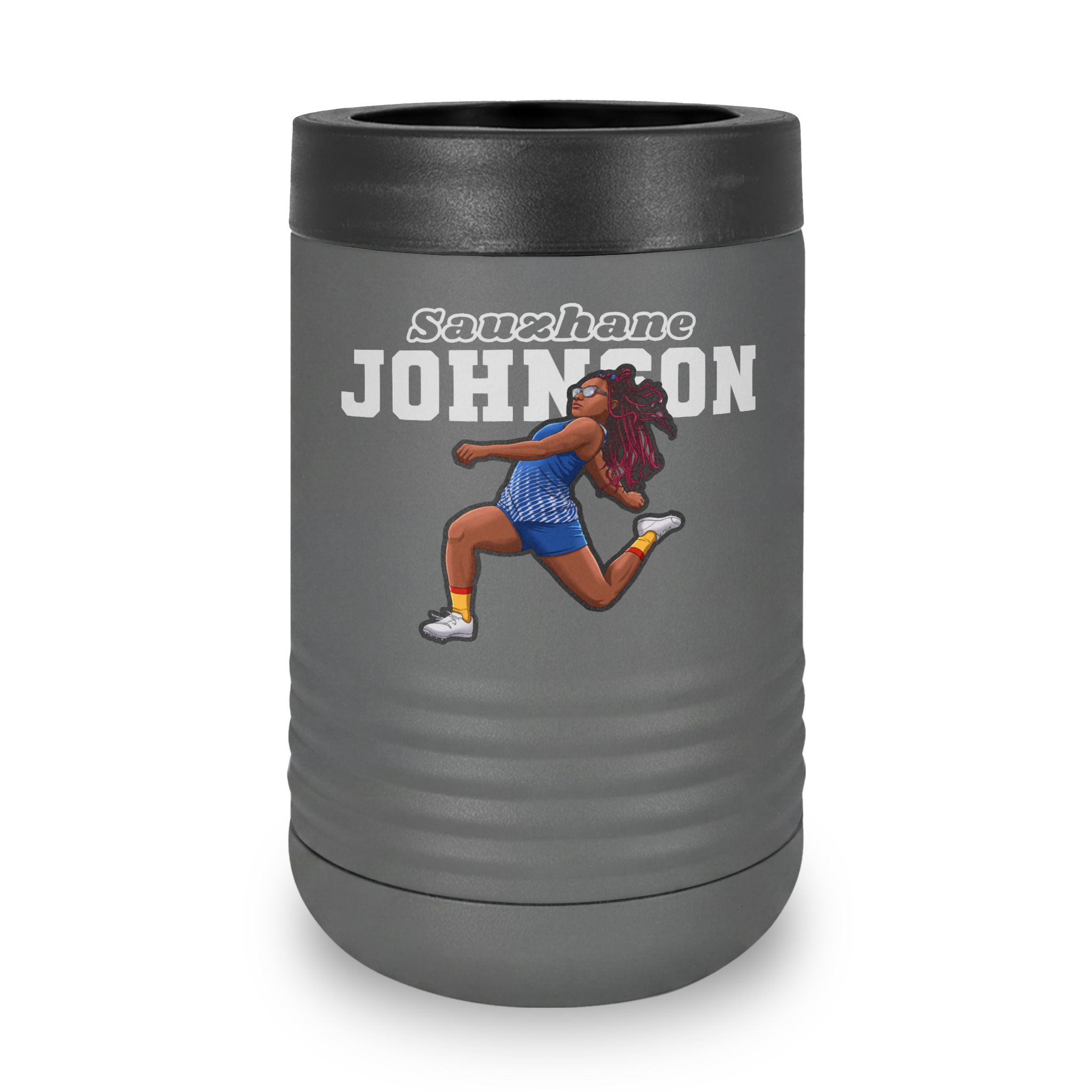 Stainless Can Cooler — character_name_arch in Grey