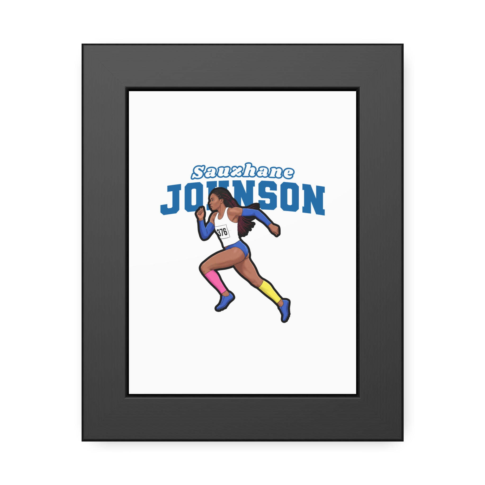 Framed Poster — character_name_arch in Black