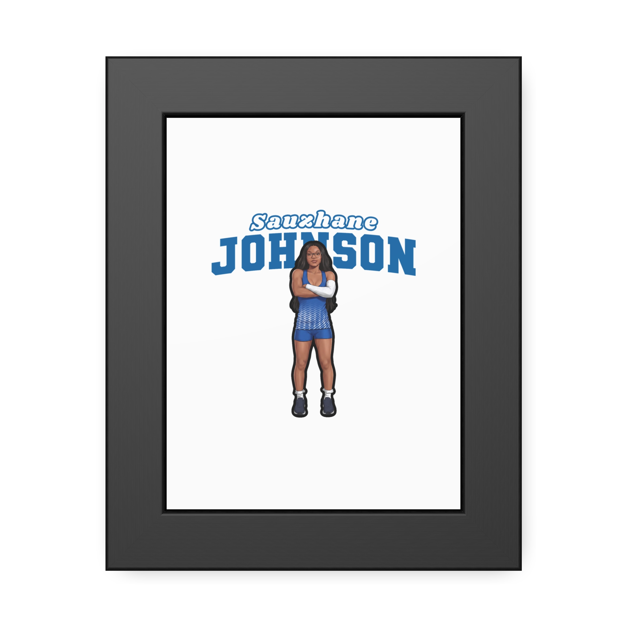 Framed Poster — character_name_arch in Black