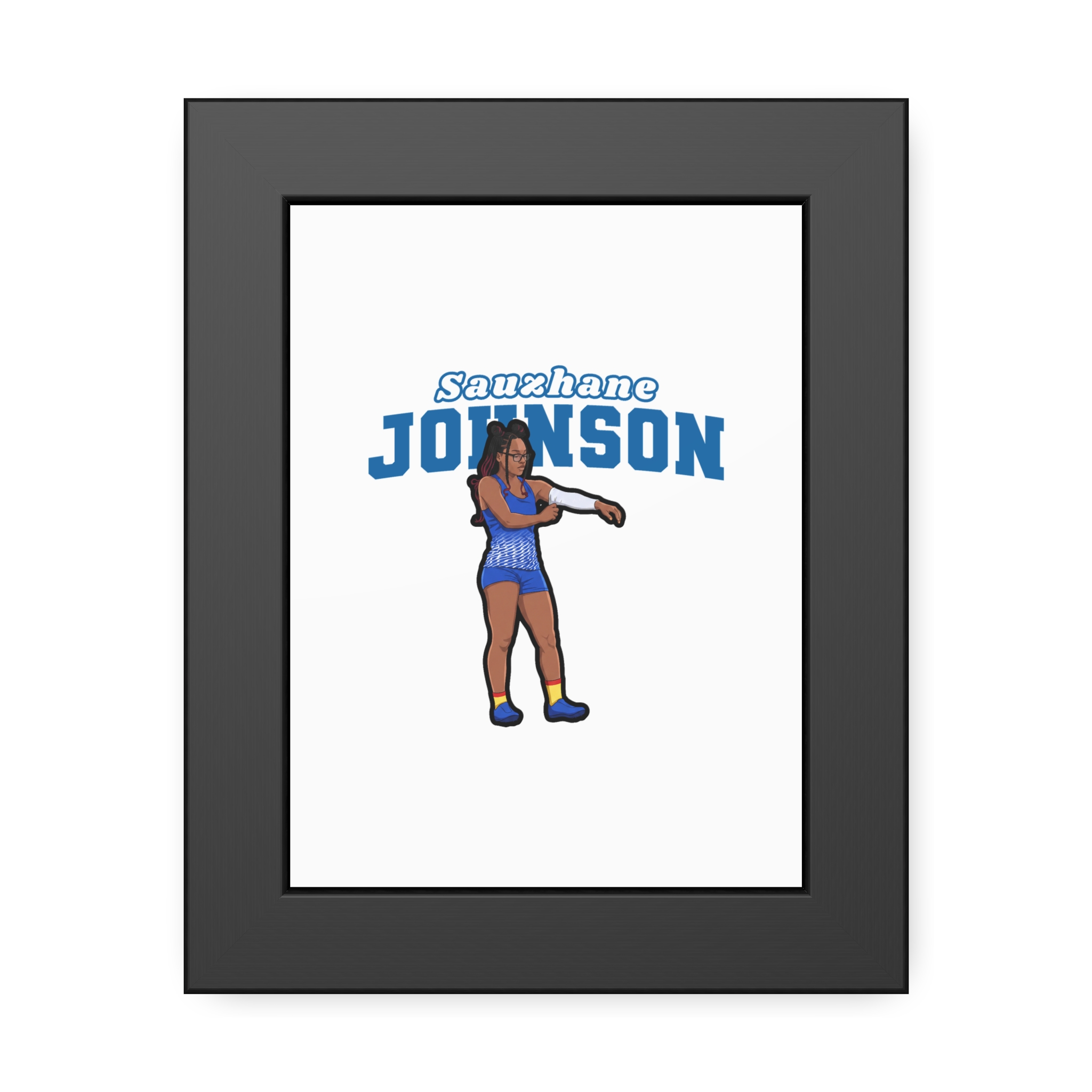Framed Poster — character_name_arch in Black