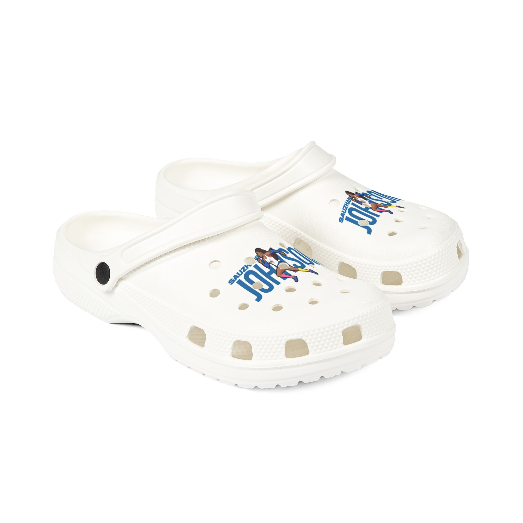 Rubber Clogs — character_player_name in White
