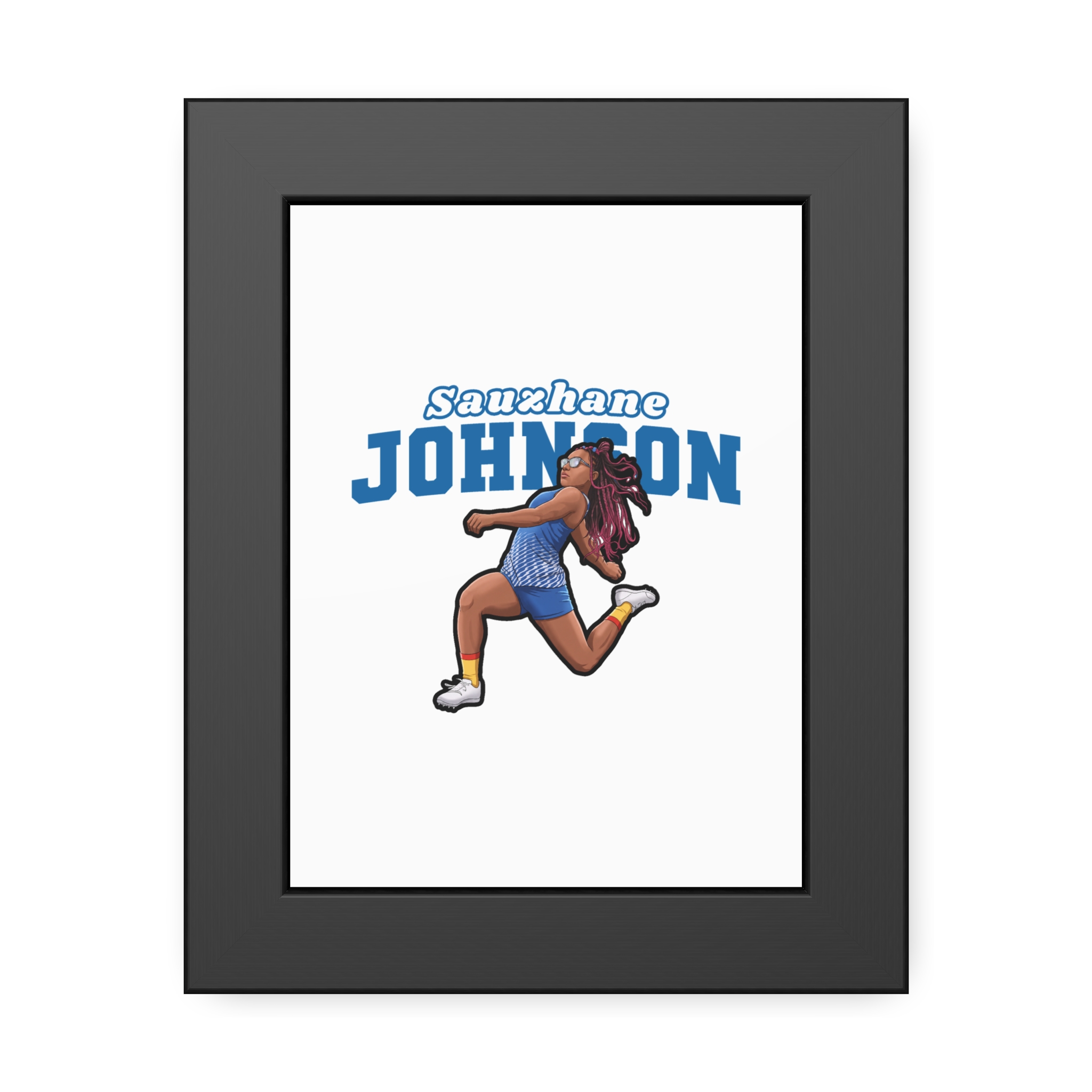 Framed Poster — character_name_arch in Black